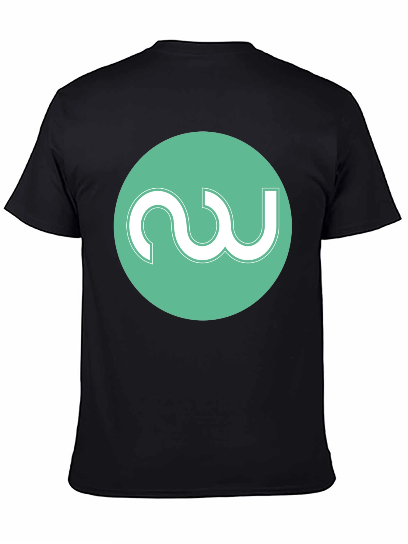 Modern Black Tee with Abstract Circle Logo