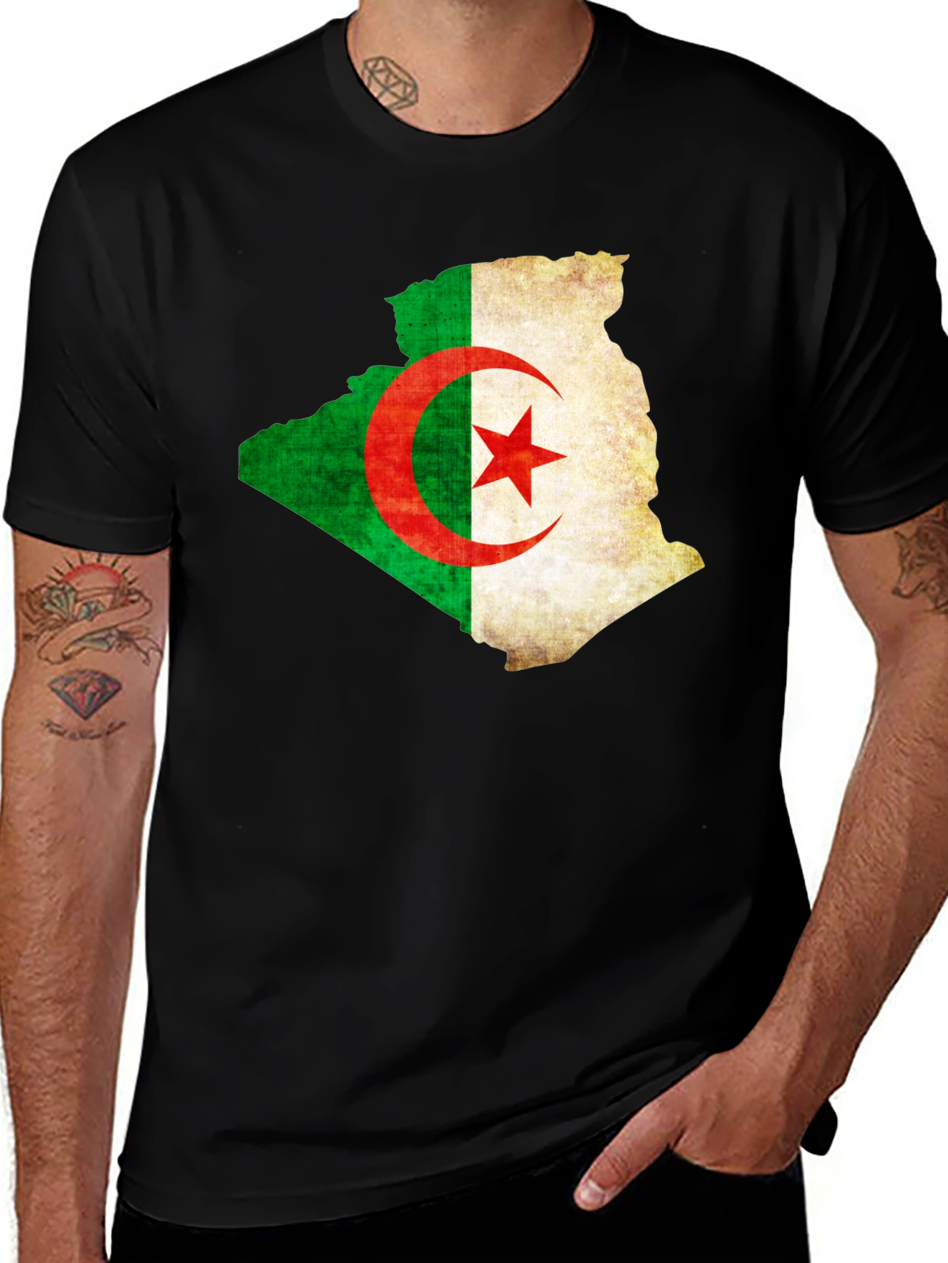 Algeria Flag Map T-Shirt - Country Pride Tee
