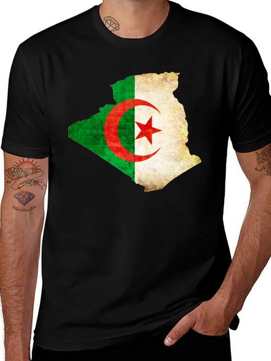 Algeria Flag Map T-Shirt - Country Pride Tee