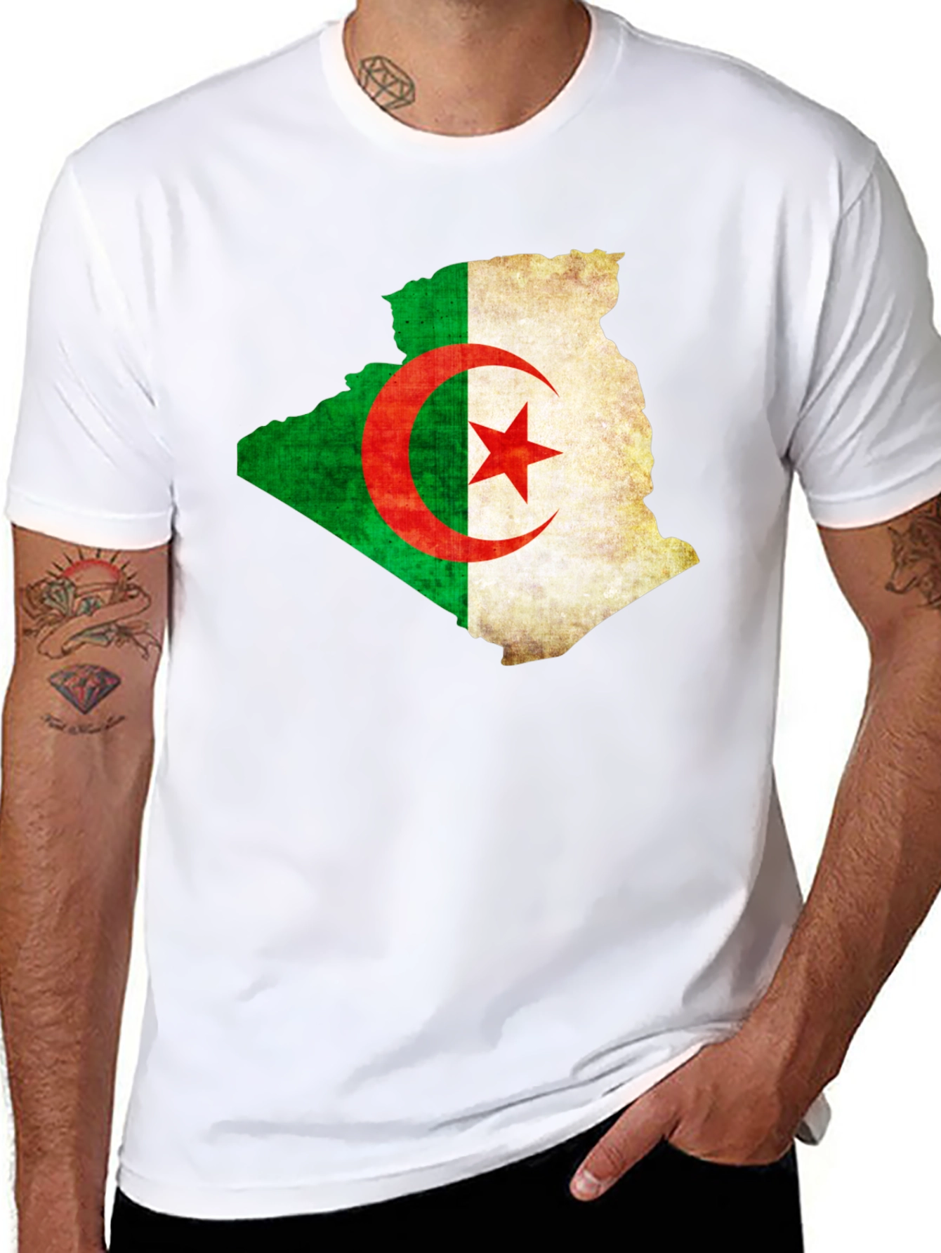 Algeria Flag Map T-Shirt - Country Pride Tee