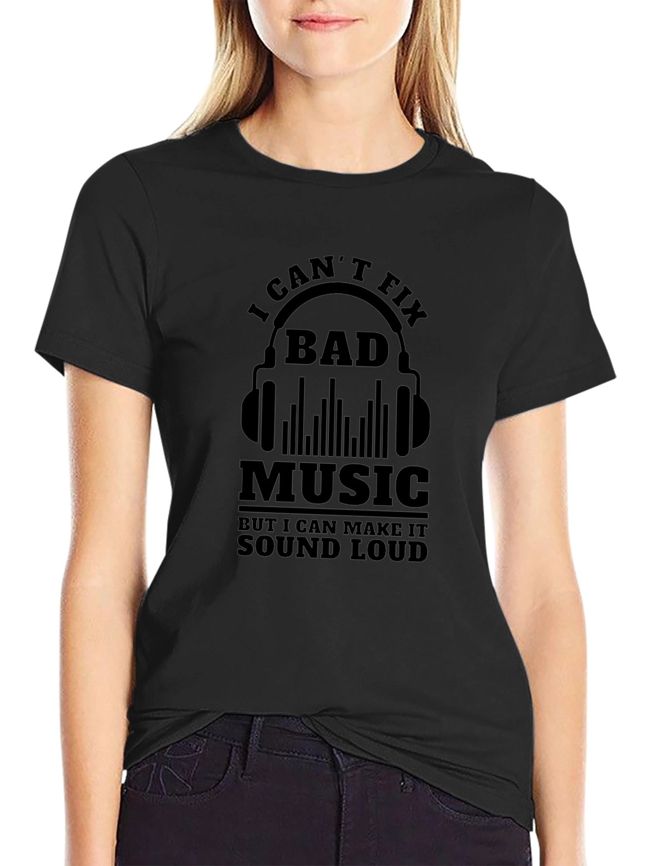I Cant Fix Bad Music Funny Graphic T-Shirt