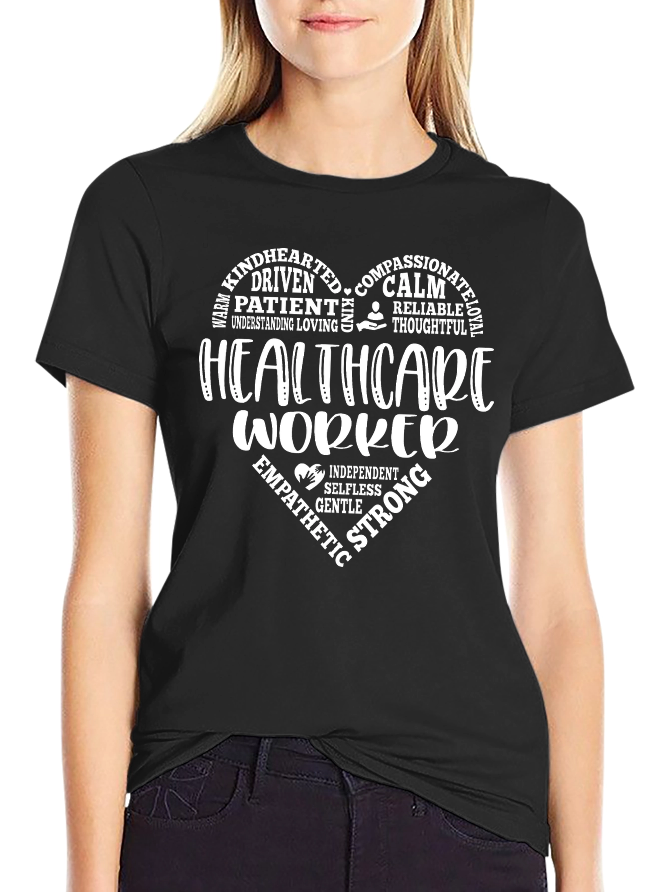 Healthcare Worker Heart Graphic T-Shirt