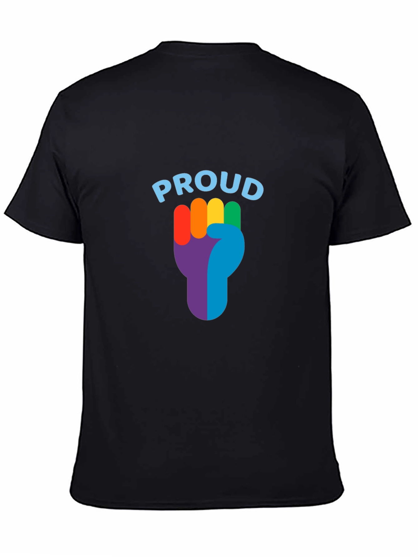 Proud LGBTQ+ Rainbow Fist Graphic Tee