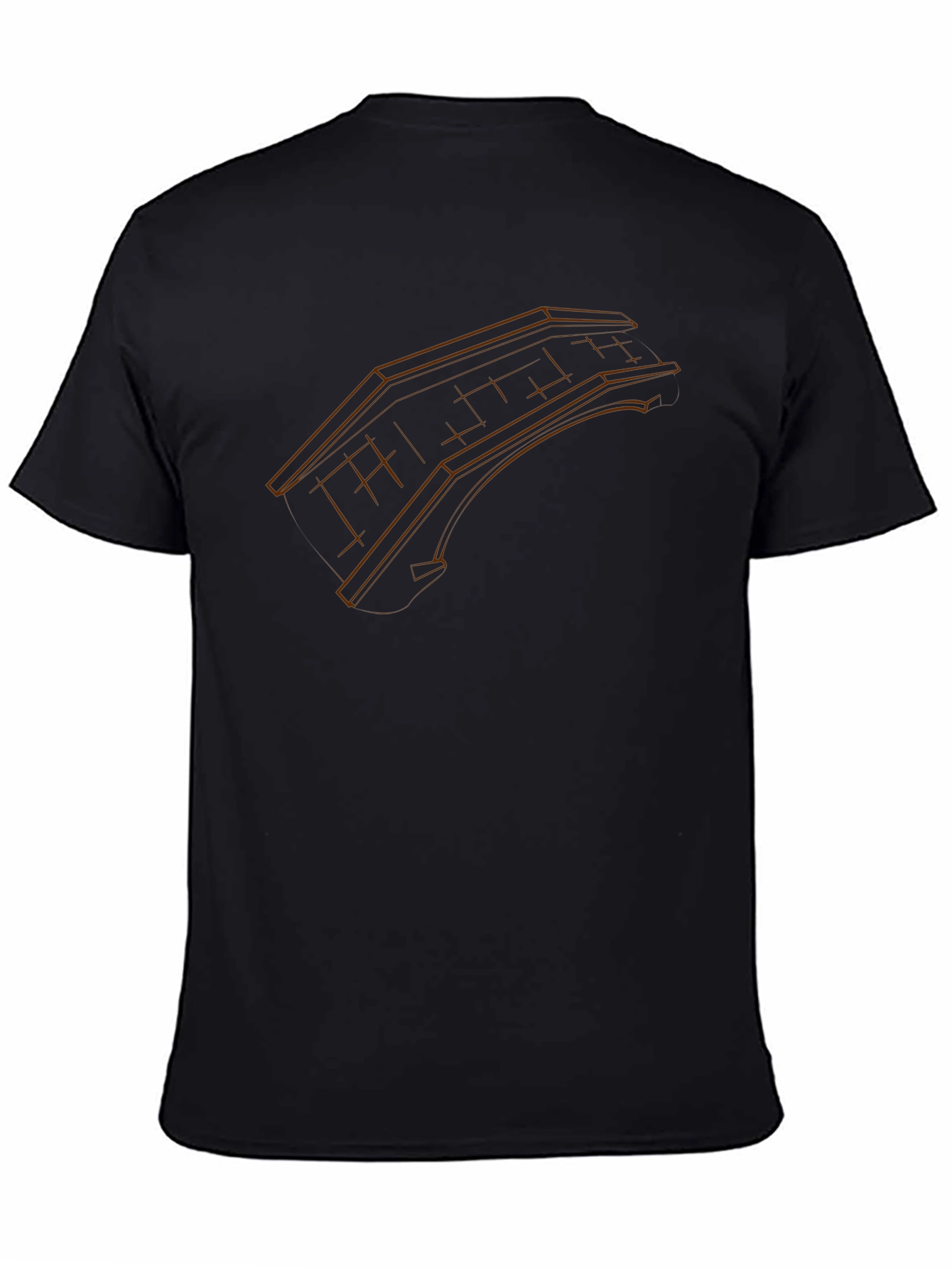 Architectural Blueprint Graphic Tee - Black