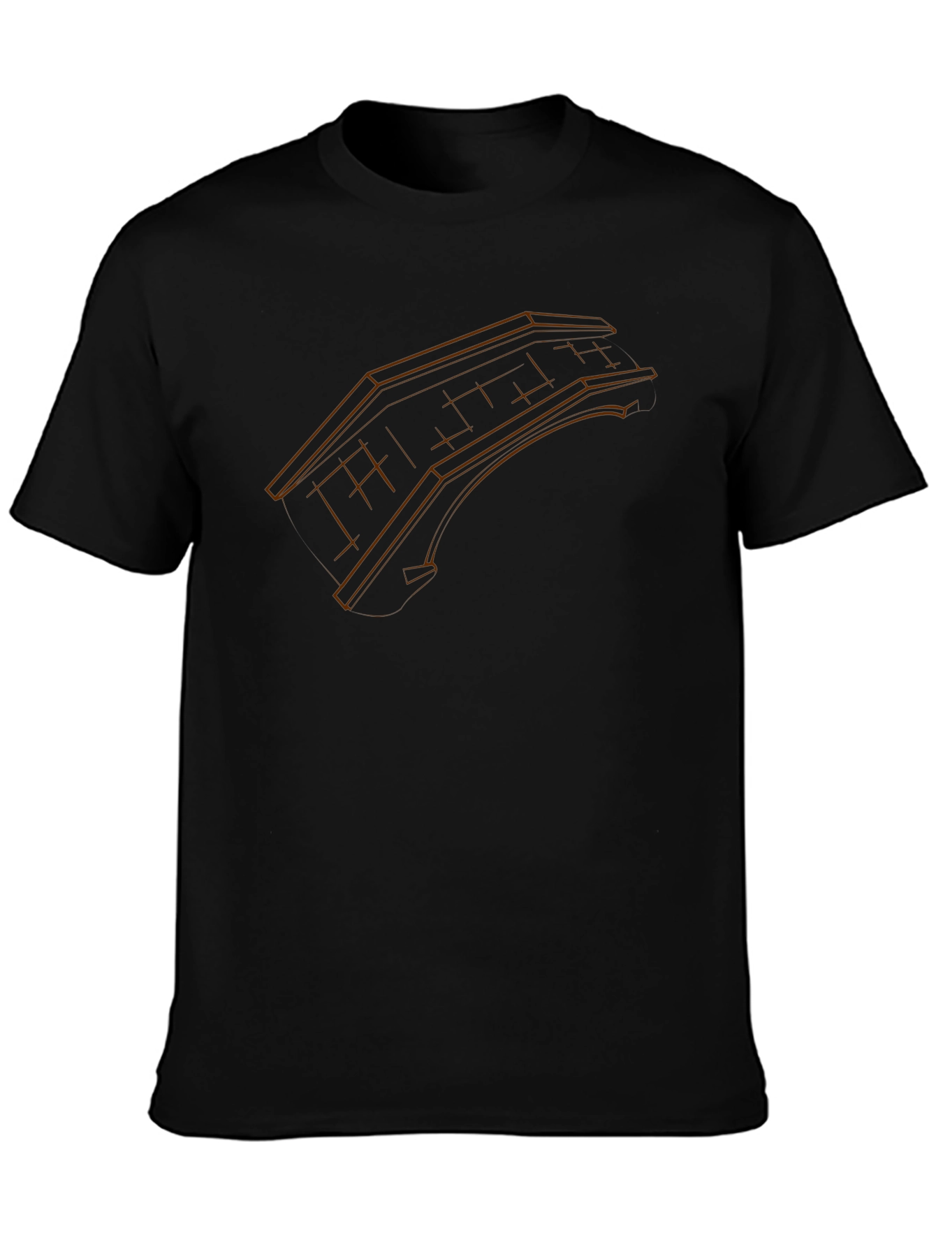 Architectural Blueprint Graphic Tee - Black