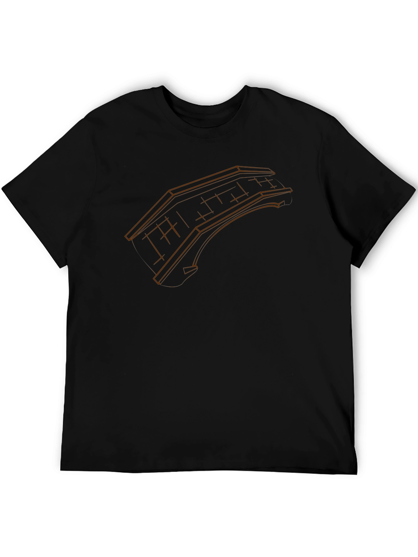 Architectural Blueprint Graphic Tee - Black