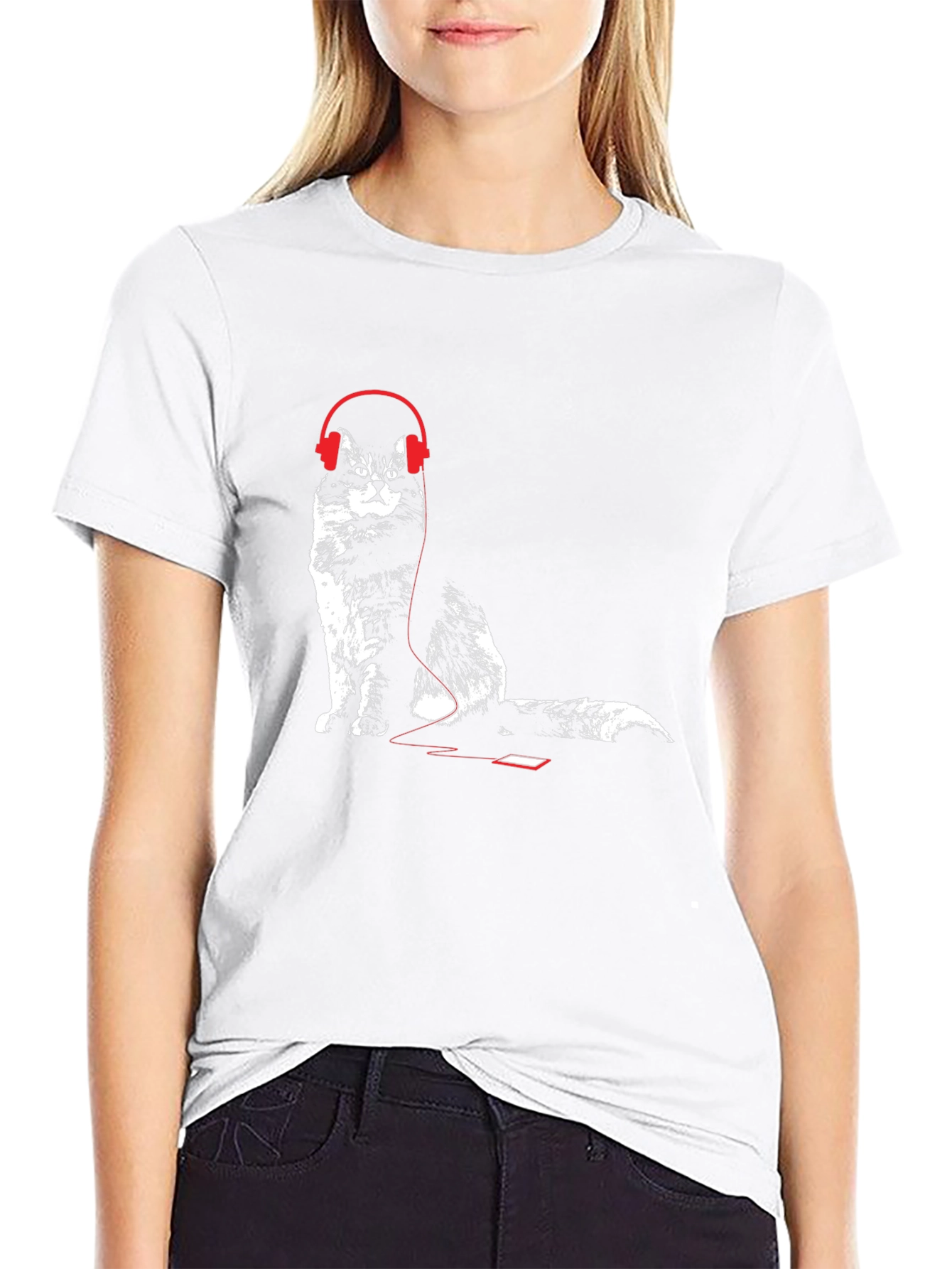 Cool Cat Headphones Graphic Tee
