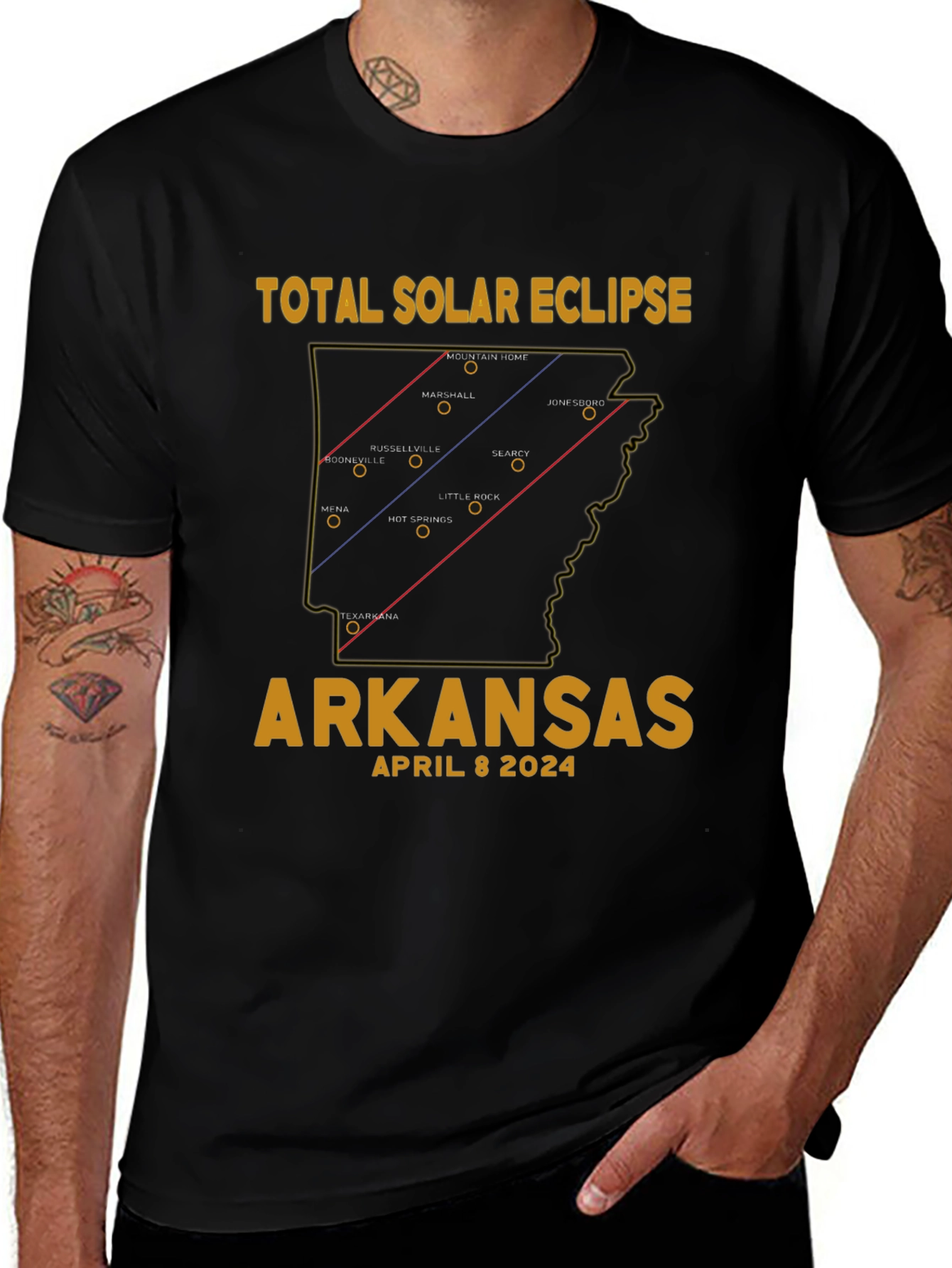 Arkansas Total Solar Eclipse April 8 2024 T-Shirt