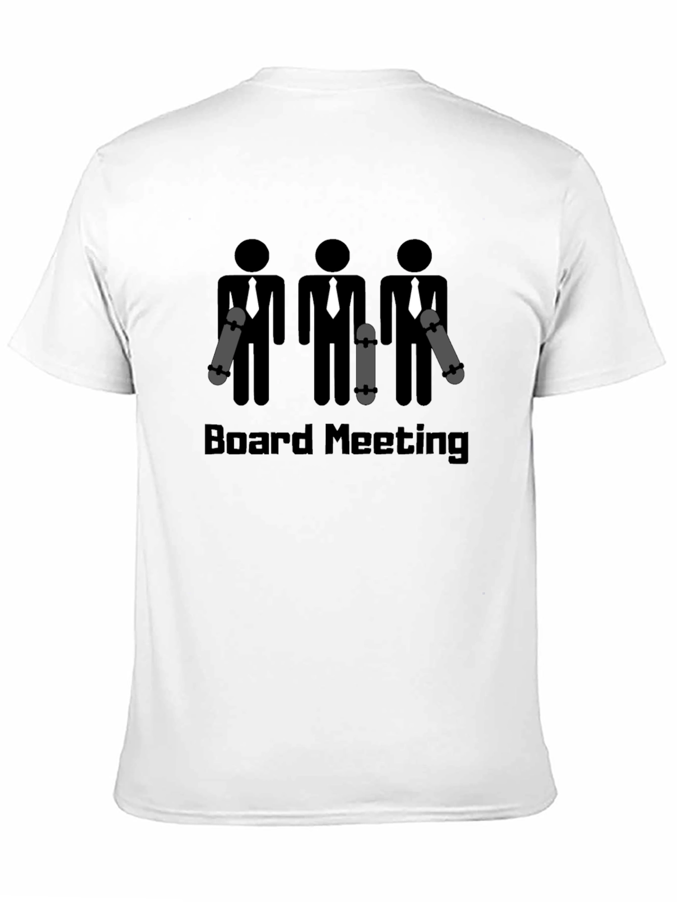 Board Meeting Graphic T-Shirt Skateboard Business Black Cotton Tee