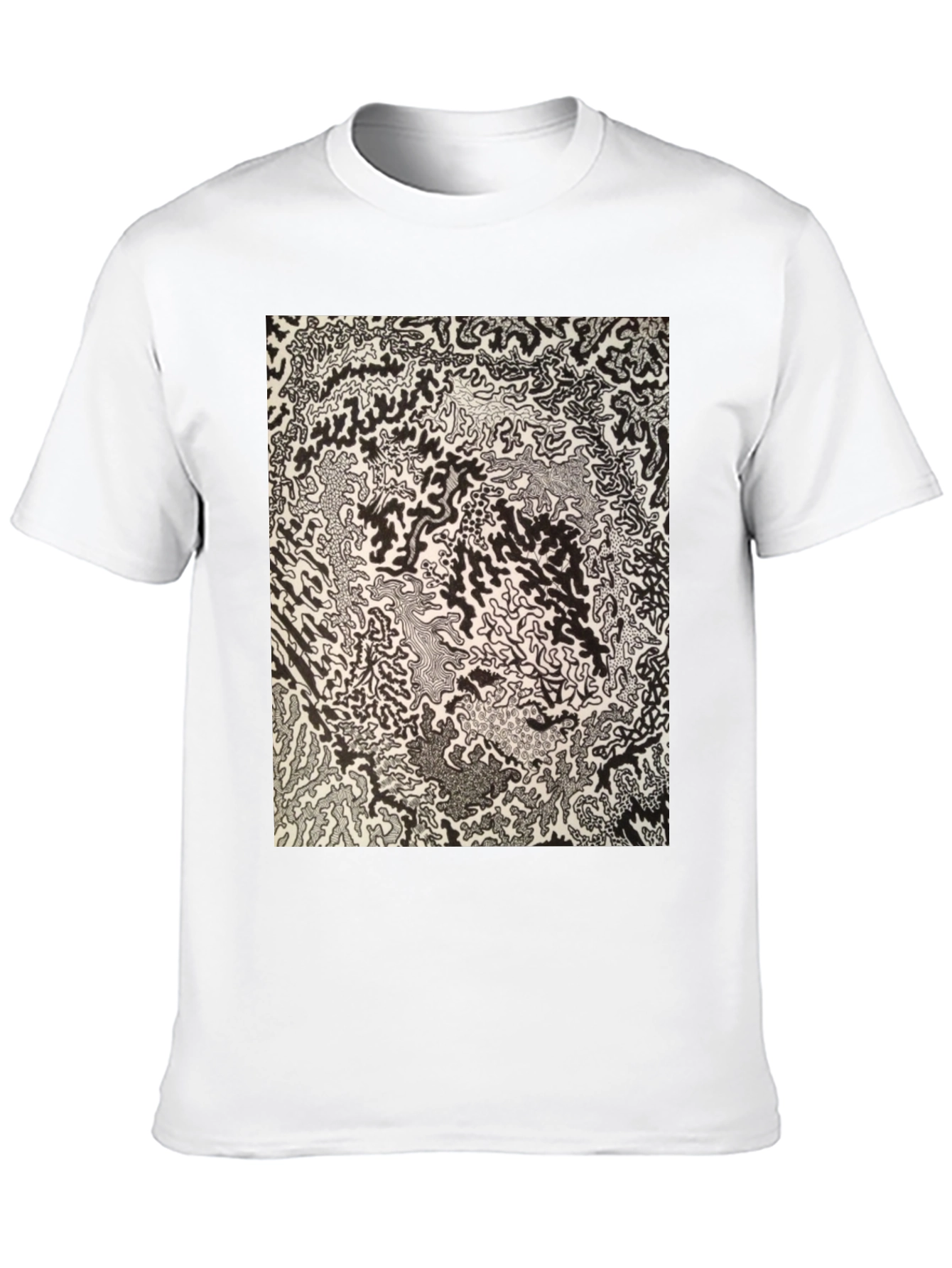 Abstract Black Tee - Unique Art Design
