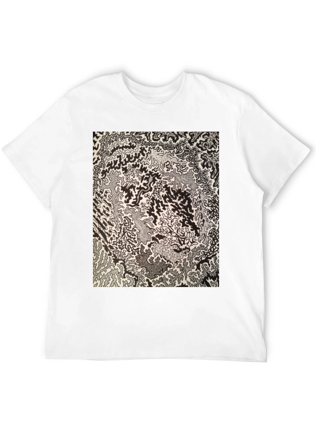 Abstract Black Tee - Unique Art Design