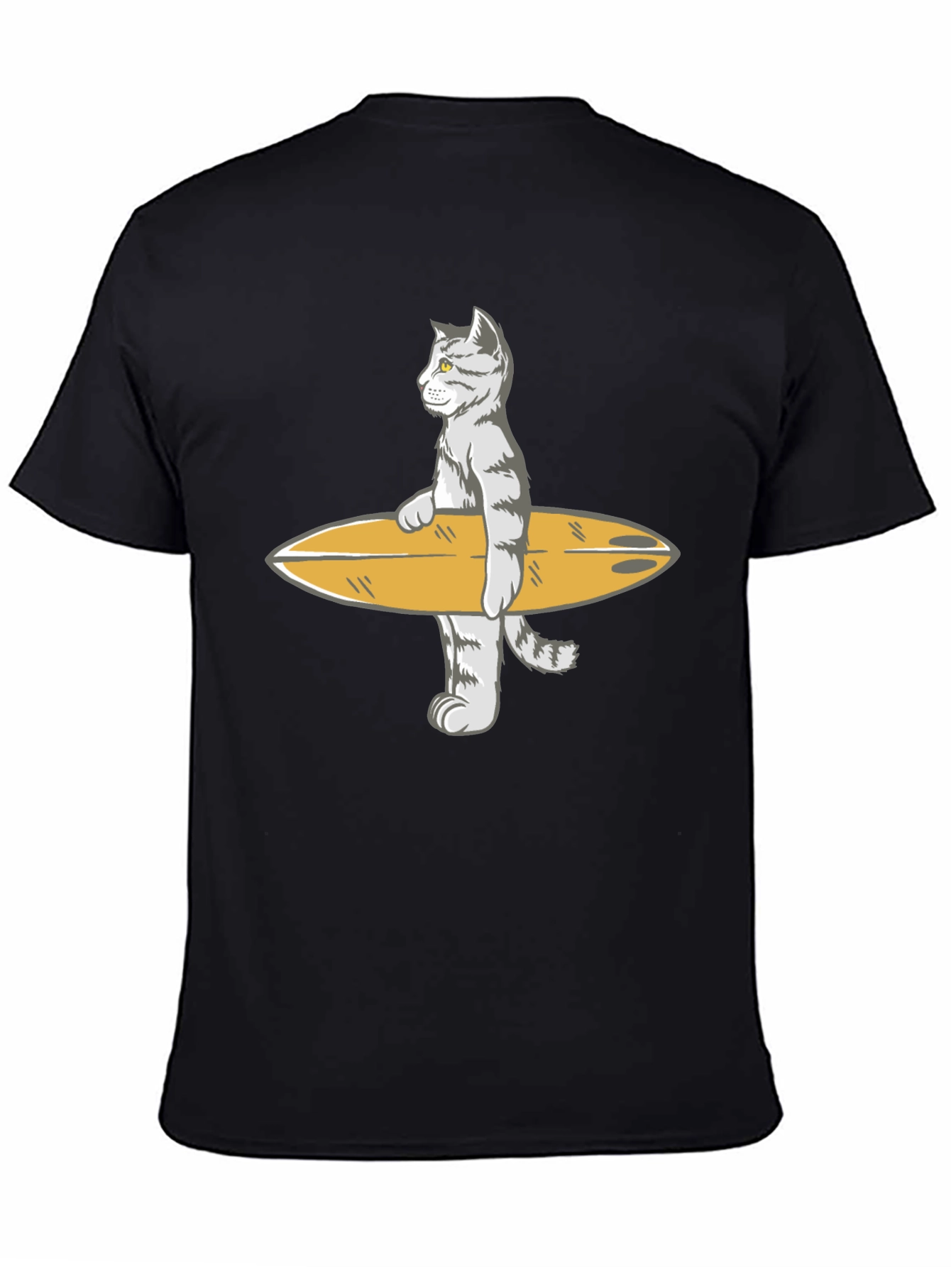 Cat Surfing Graphic Tee - Cool & Unique
