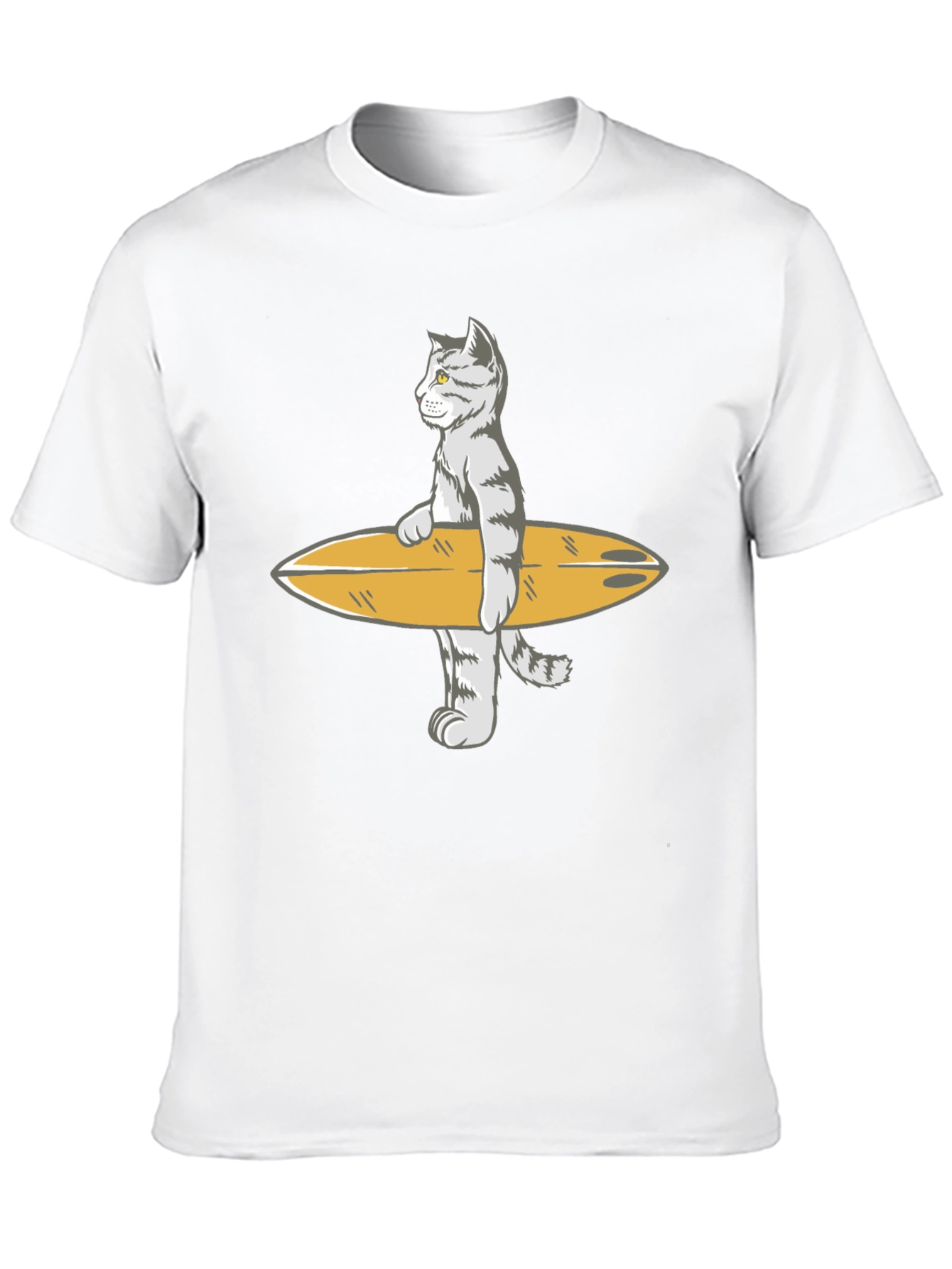 Cat Surfing Graphic Tee - Cool & Unique