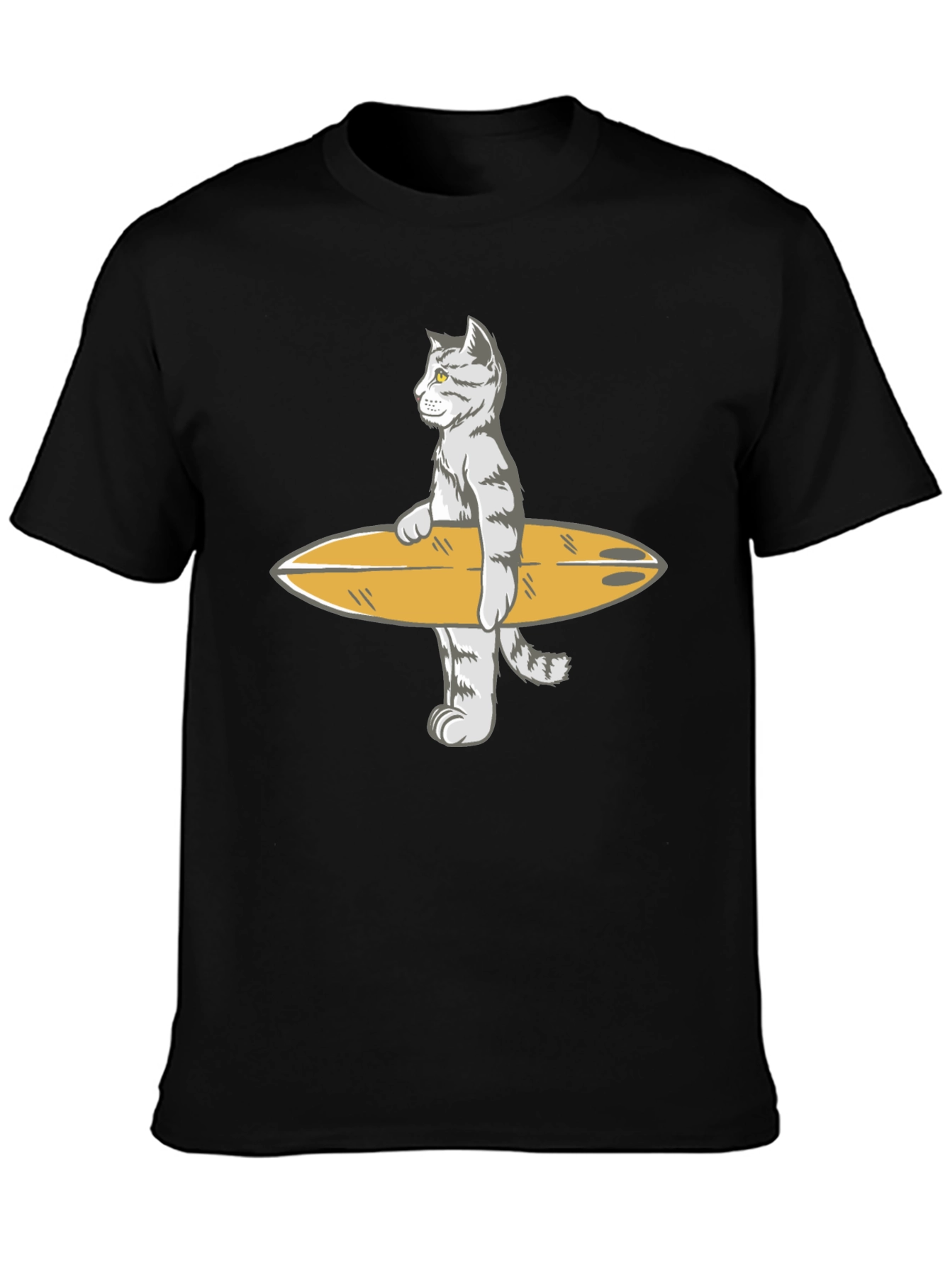 Cat Surfing Graphic Tee - Cool & Unique