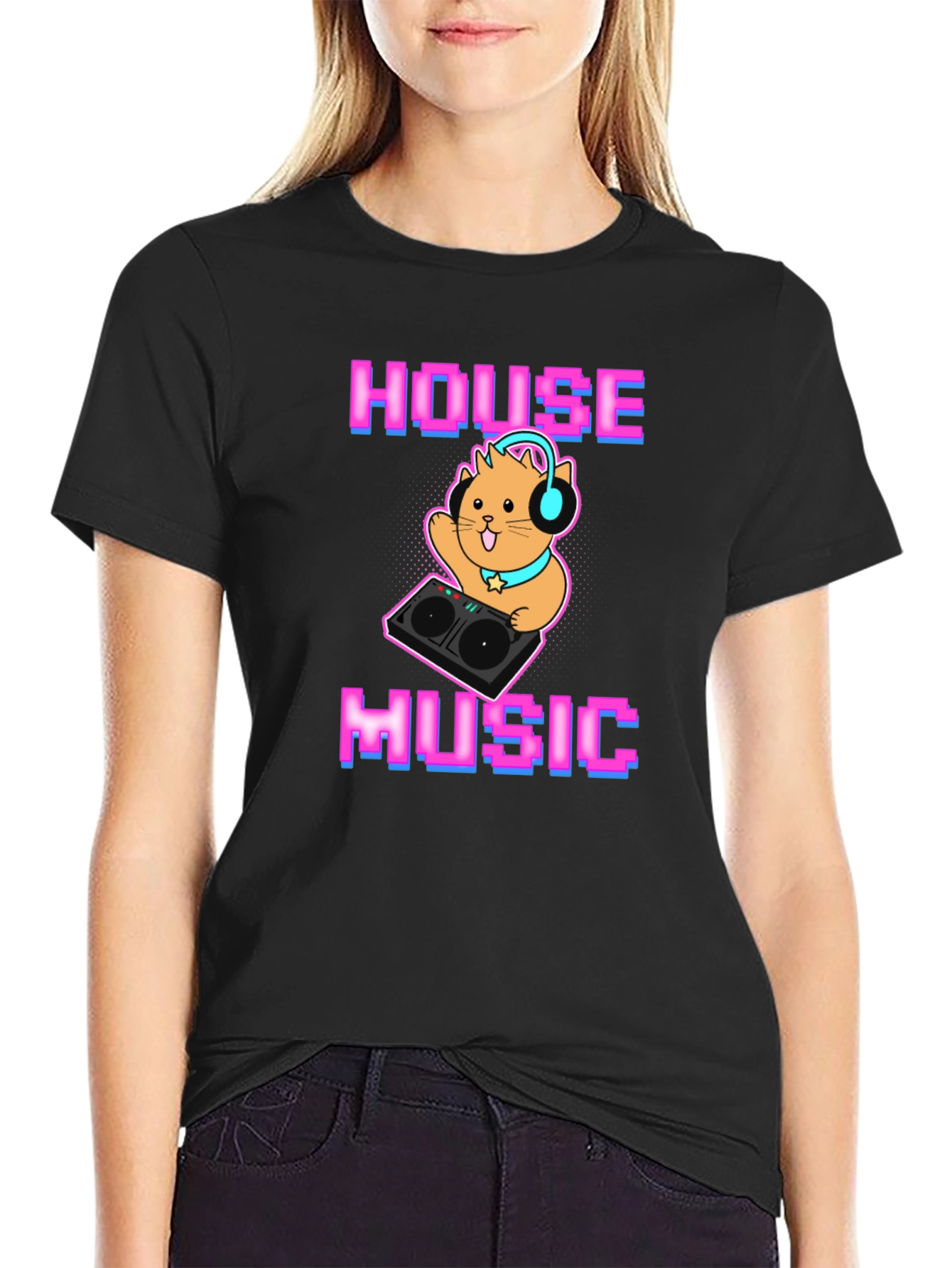 House Music Cat DJ T-Shirt