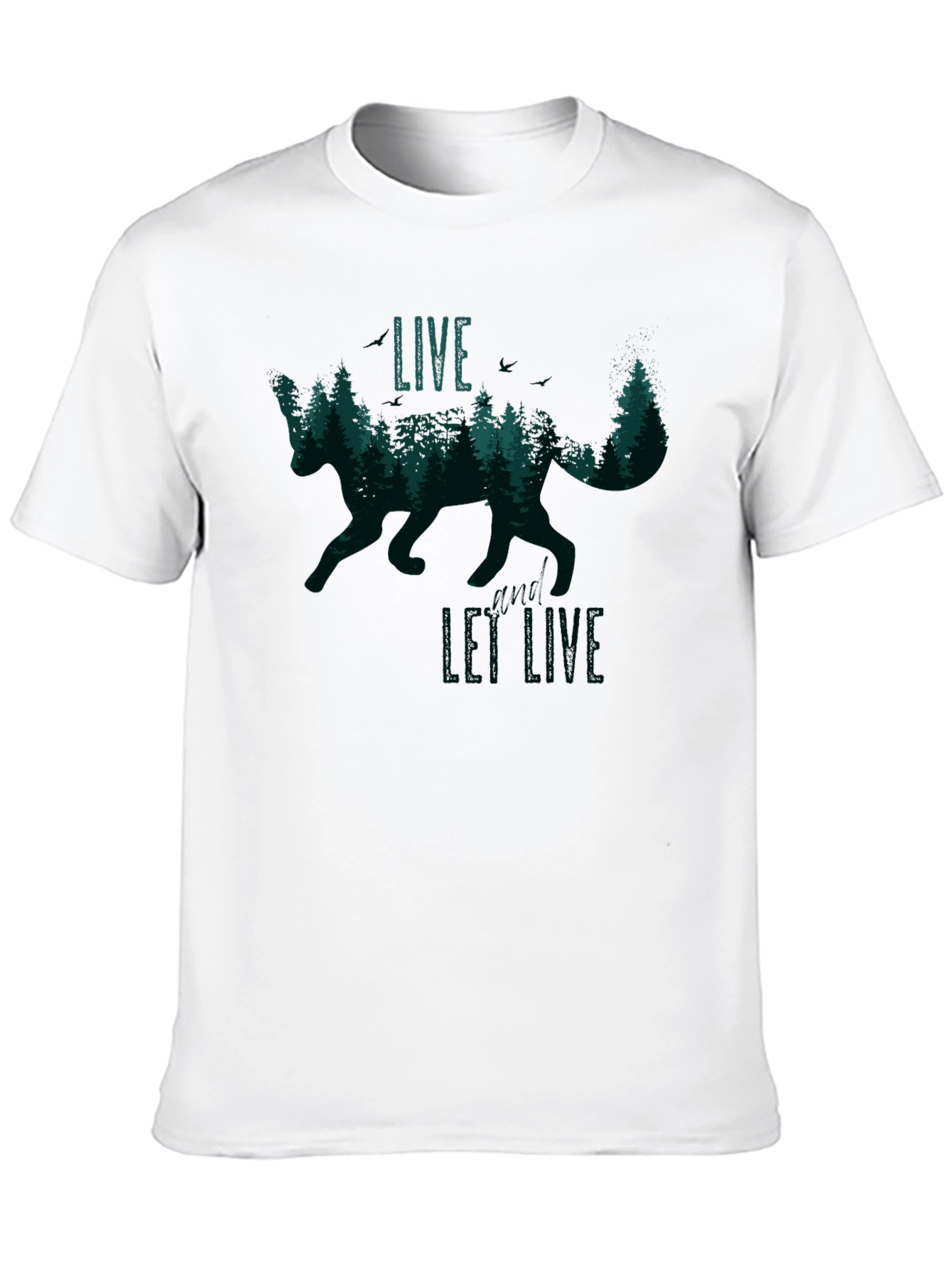 Live and Let Live Fox Graphic T-Shirt