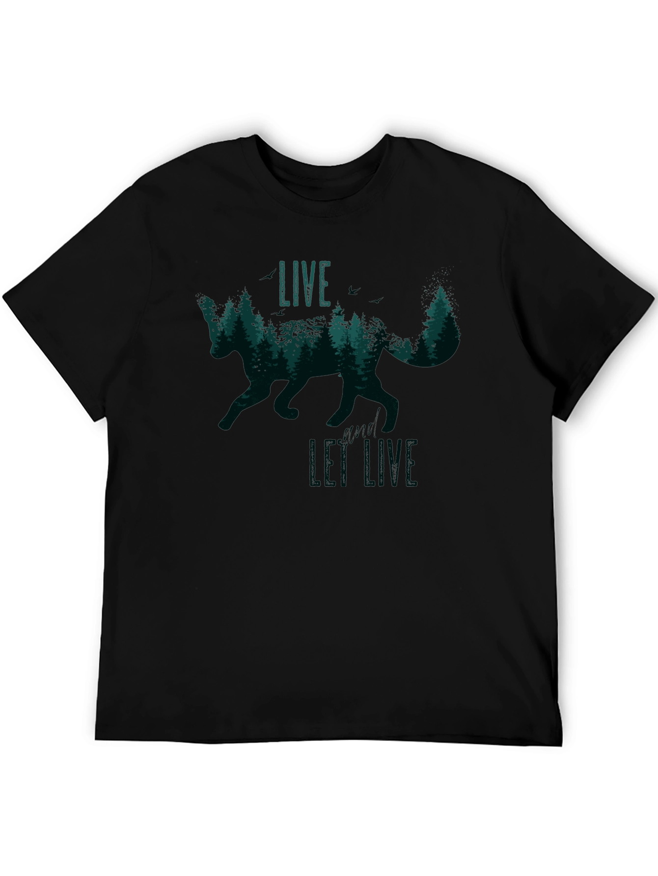 Live and Let Live Fox Graphic T-Shirt