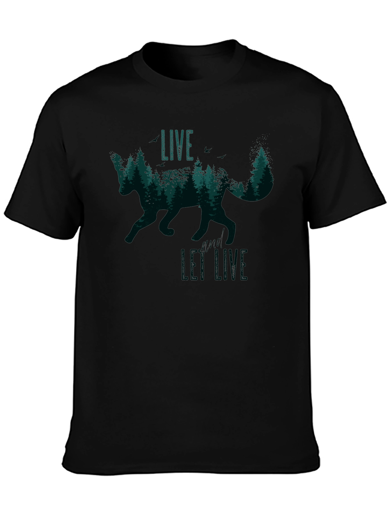 Live and Let Live Fox Graphic T-Shirt