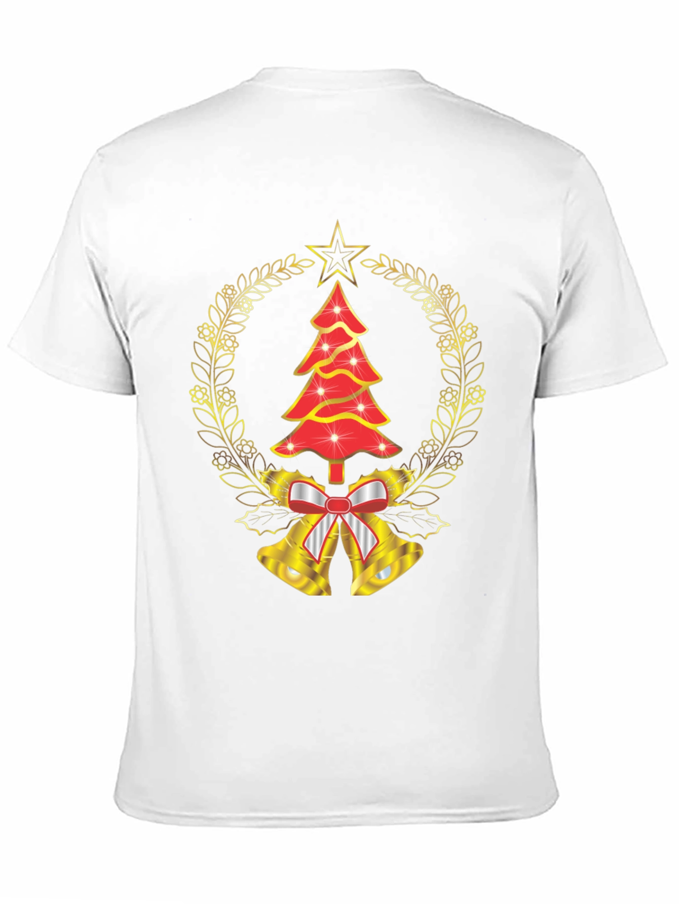 Christmas Tree Bell Wreath Graphic Tee