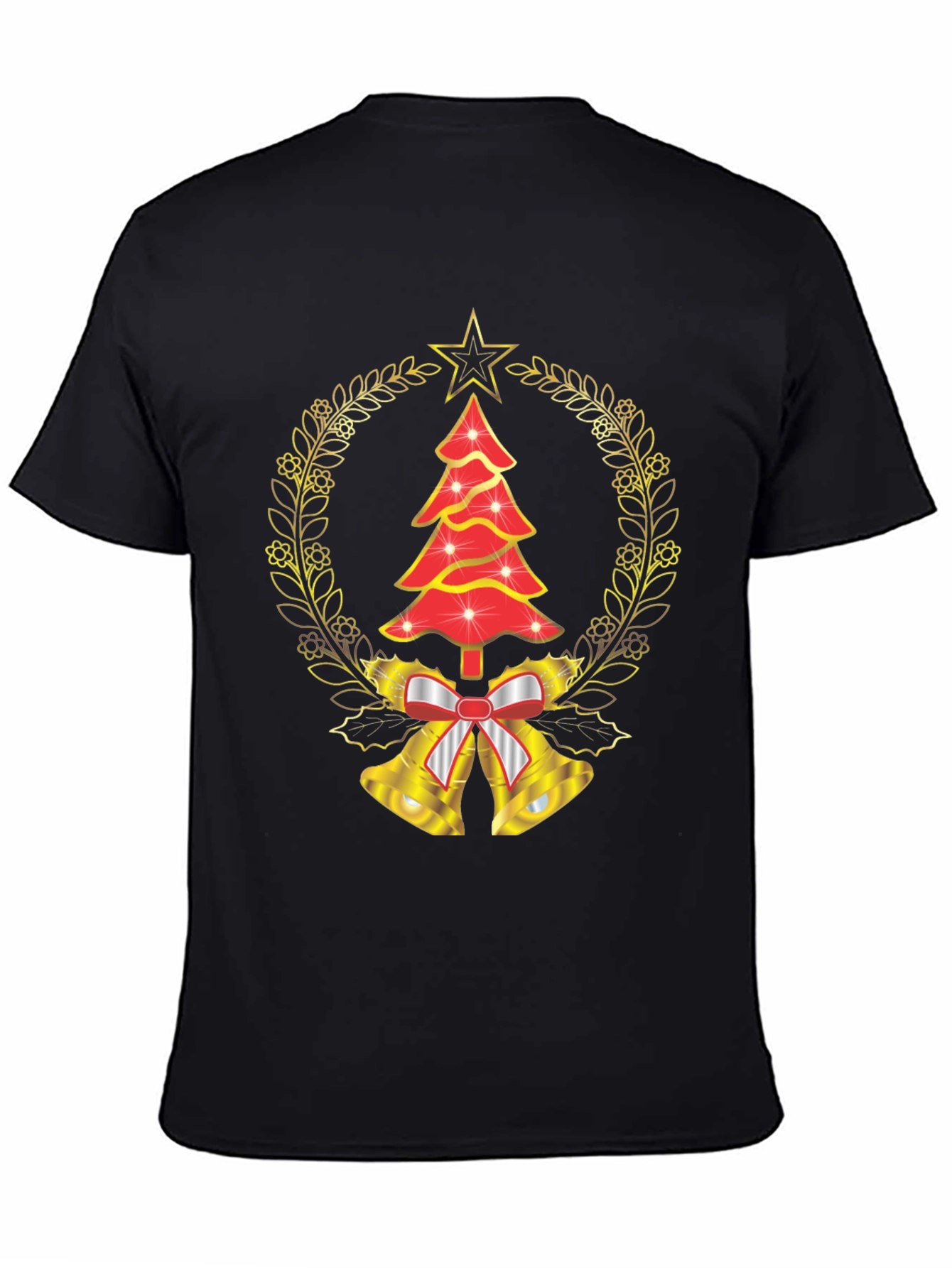Christmas Tree Bell Wreath Graphic Tee