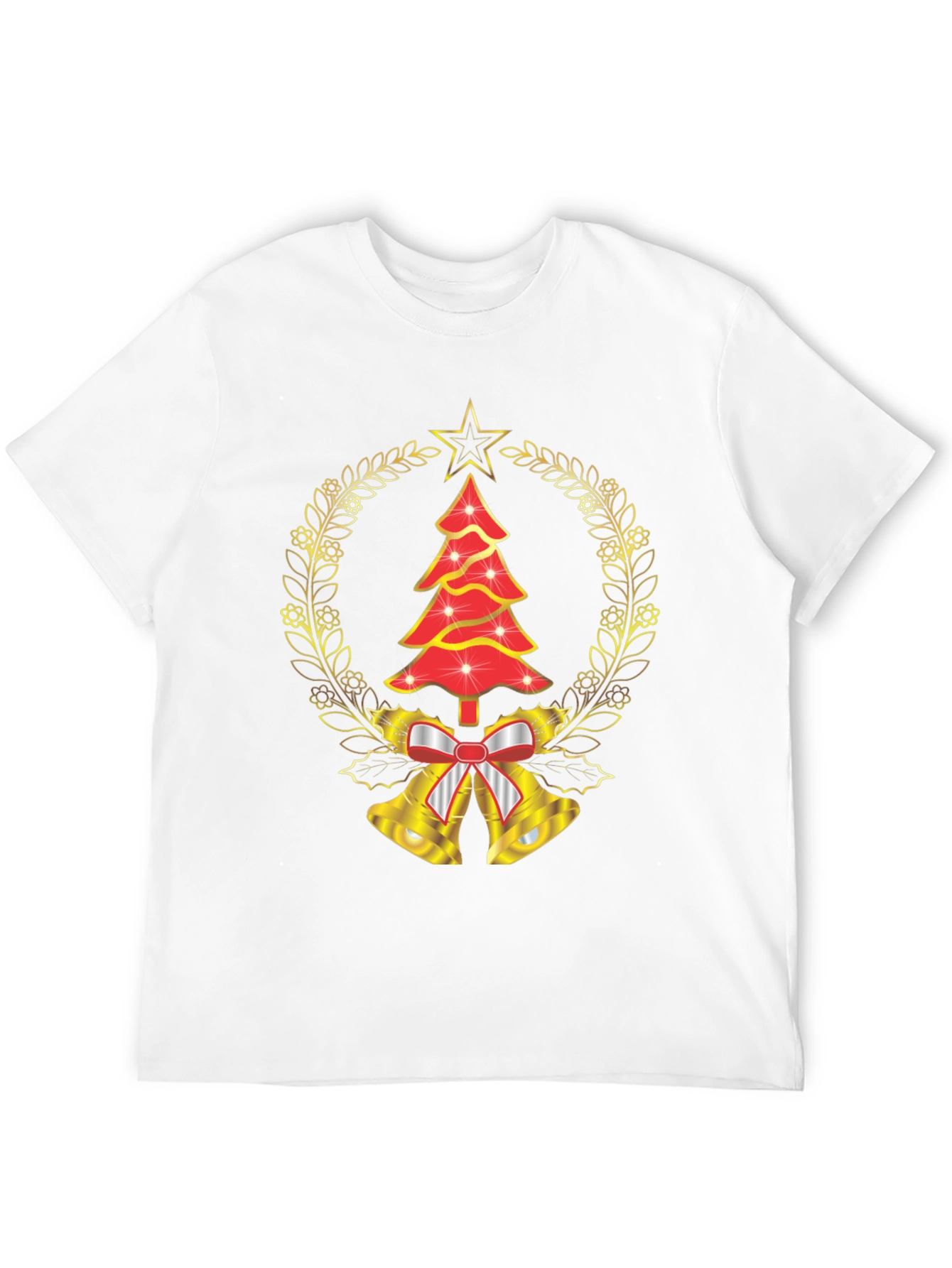 Christmas Tree Bell Wreath Graphic Tee