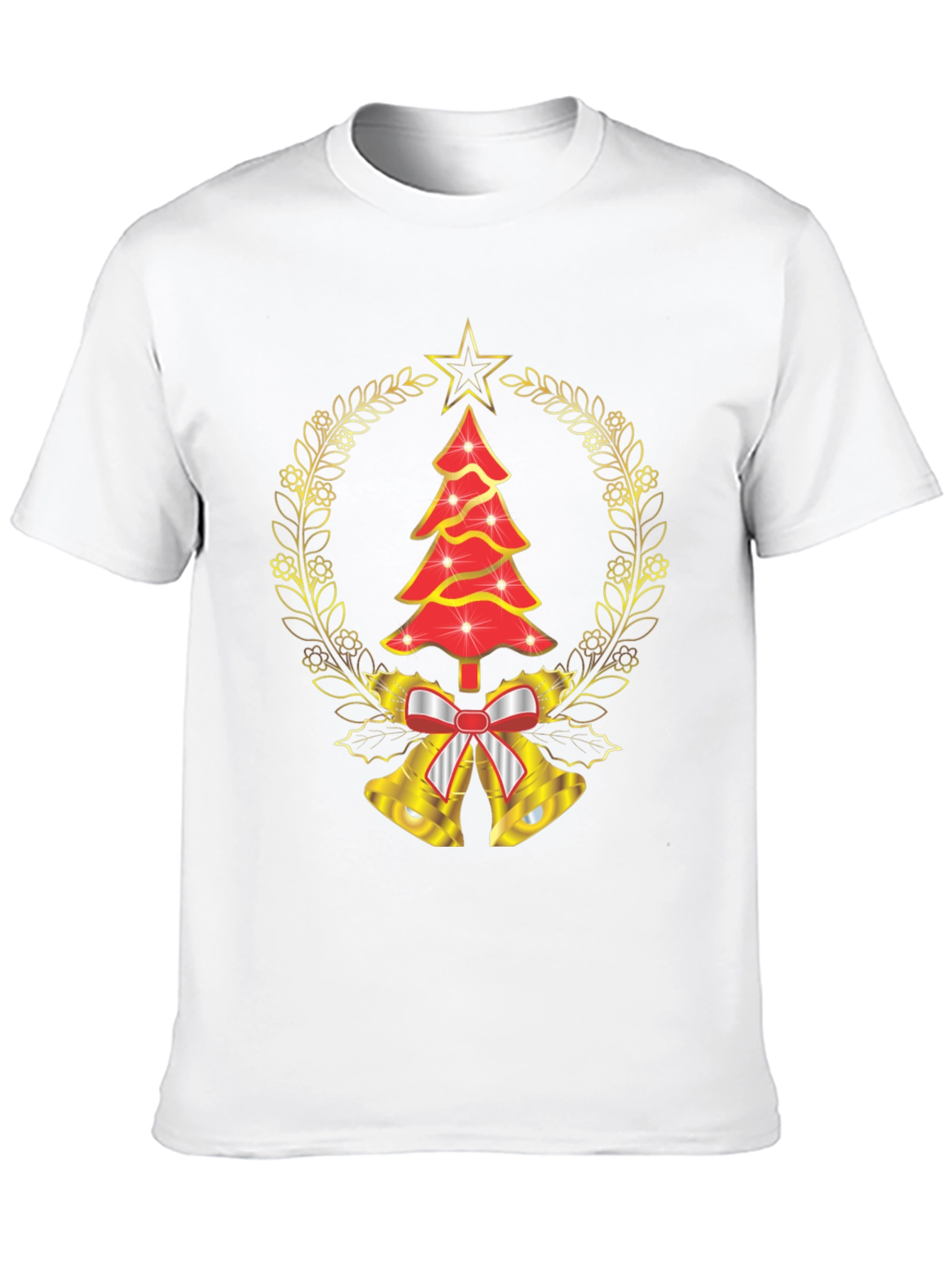 Christmas Tree Bell Wreath Graphic Tee