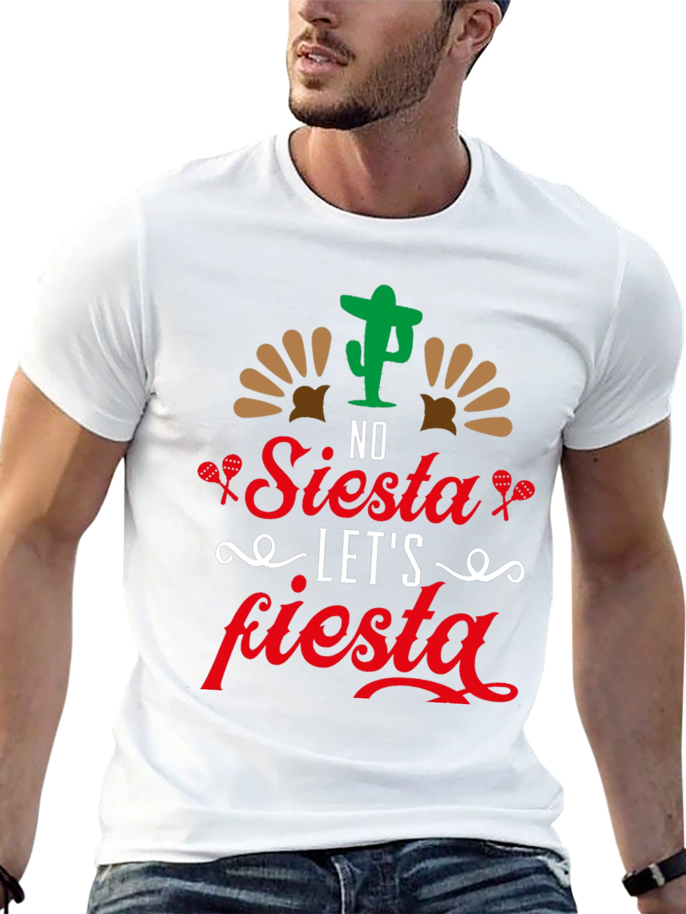 No Siesta Lets Fiesta Mens T-Shirt