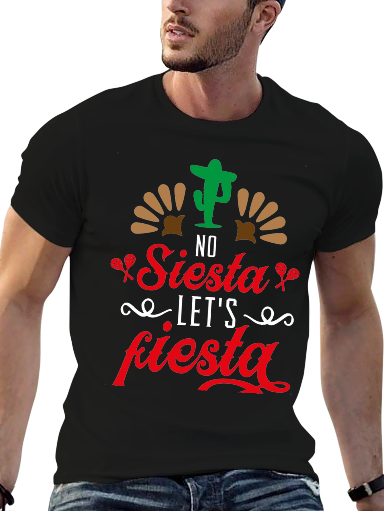 No Siesta Lets Fiesta Mens T-Shirt