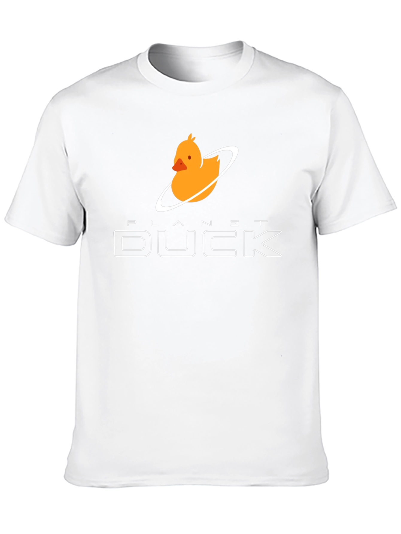 Planet Duck Graphic Tee - Fun Casual Black T-Shirt