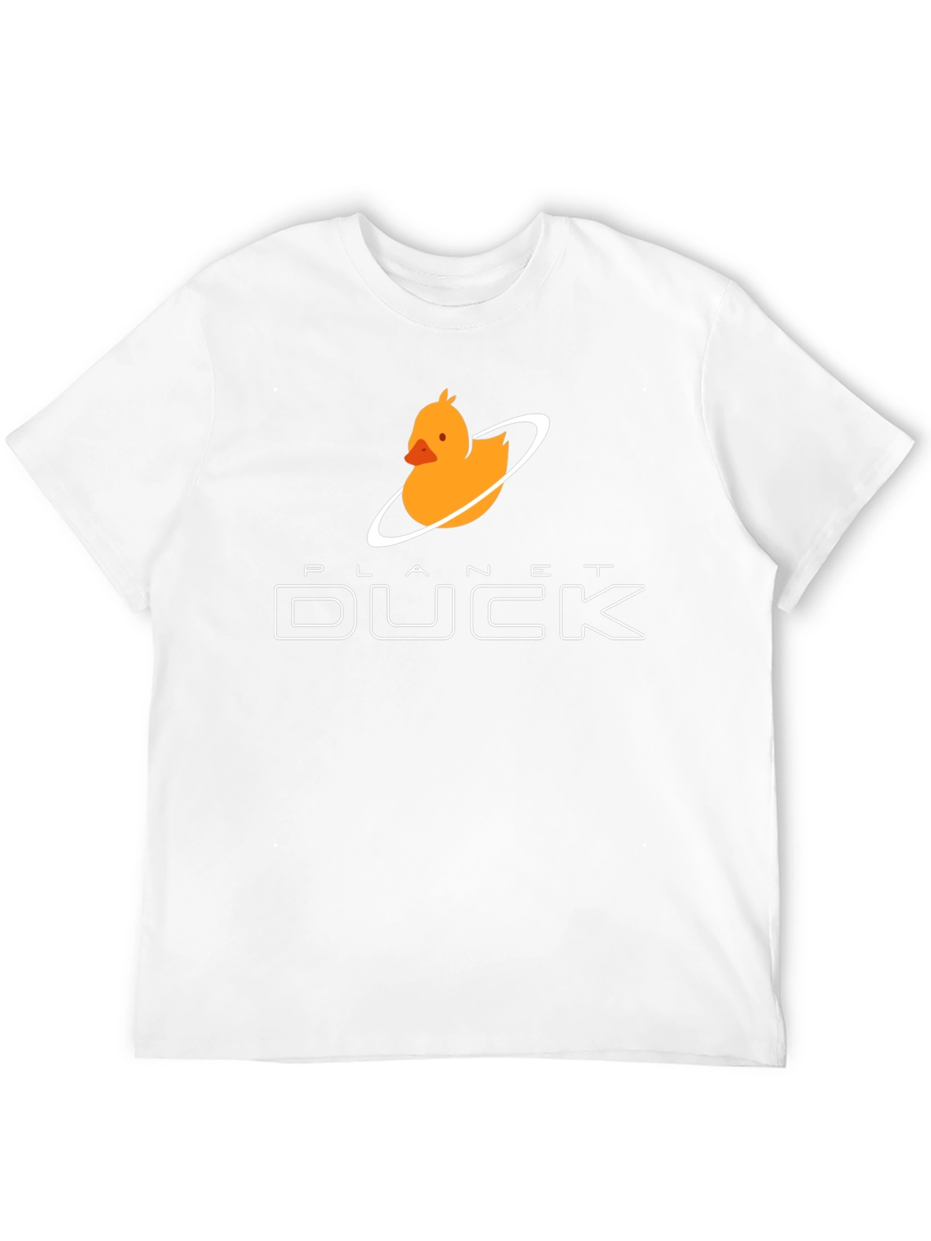 Planet Duck Graphic Tee - Fun Casual Black T-Shirt