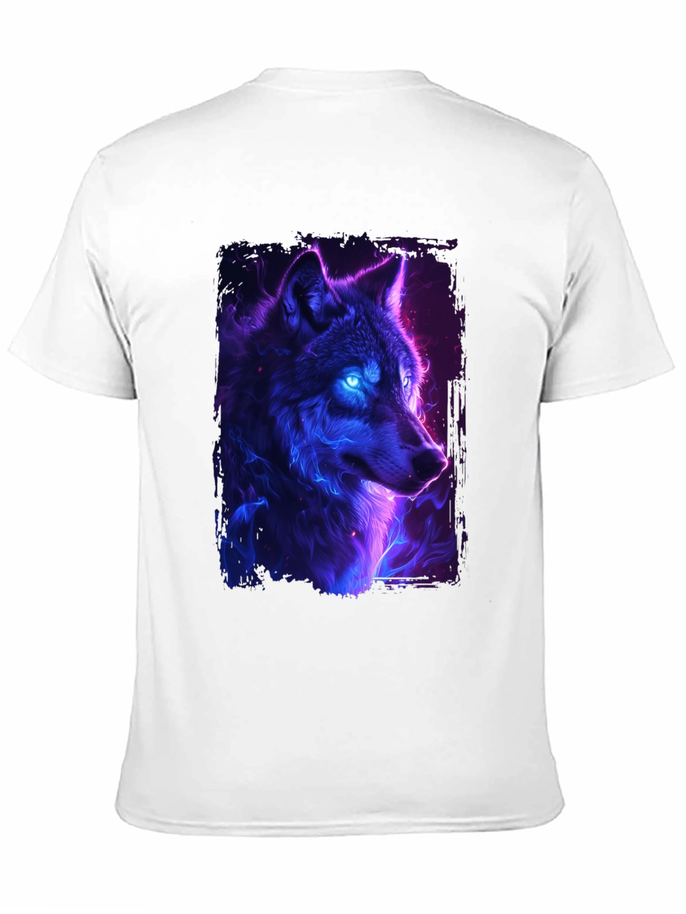 Neon Wolf Graphic Tee - Black T-Shirt