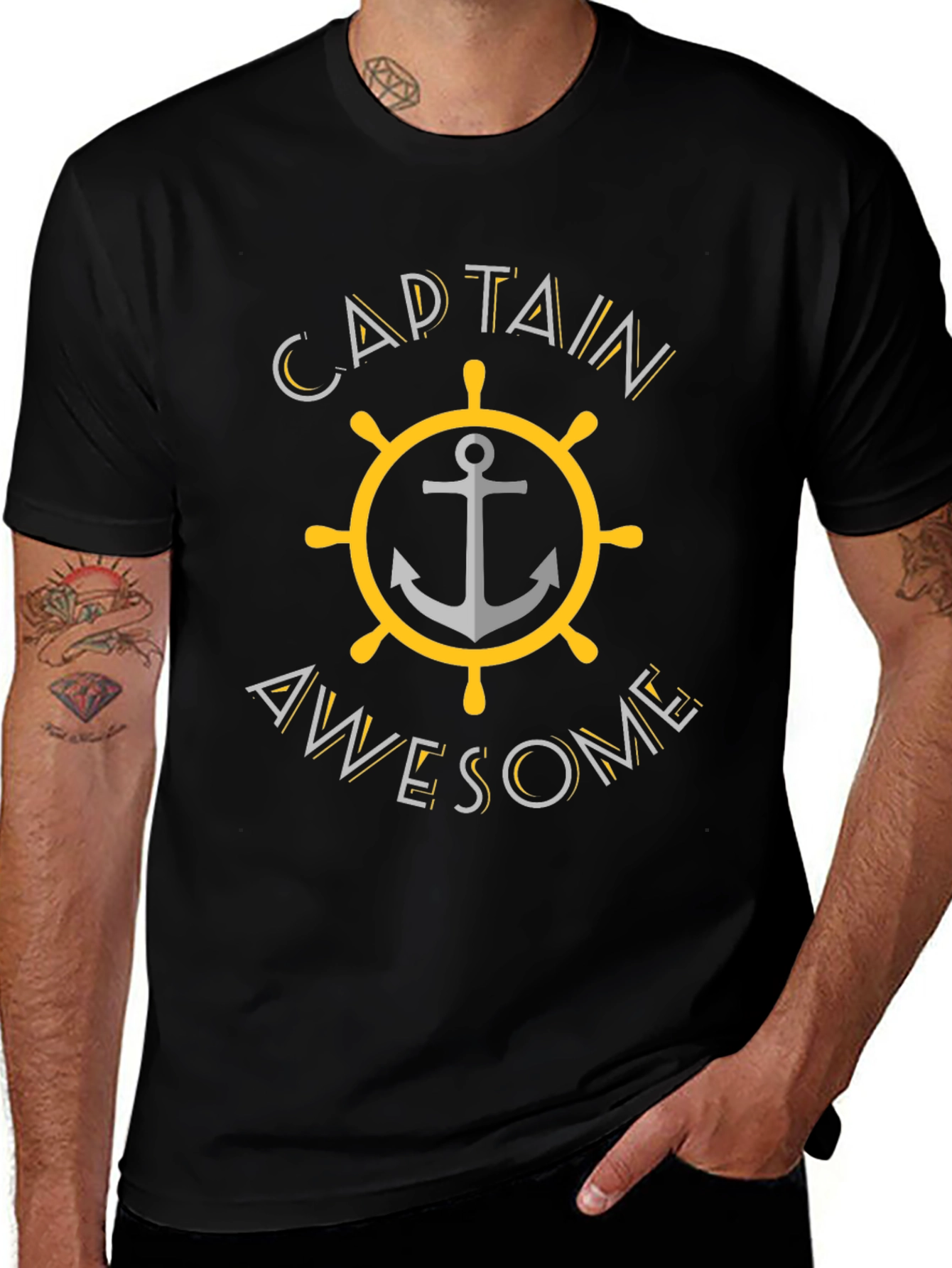Captain Awesome Anchor Graphic T-Shirt