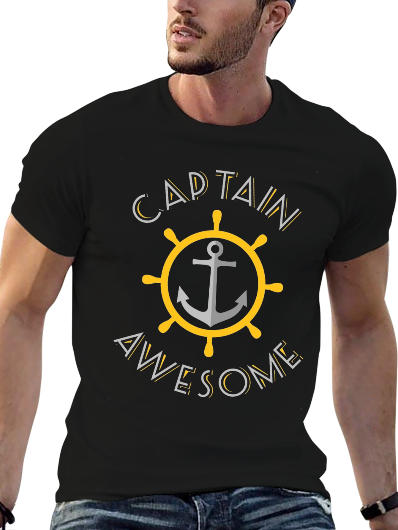 Captain Awesome Anchor Graphic T-Shirt