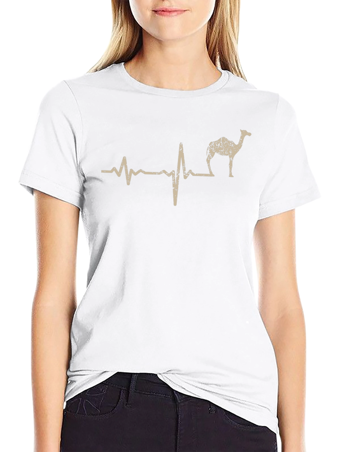 Camel Heartbeat T-Shirt - Humorous Desert Animal Tee