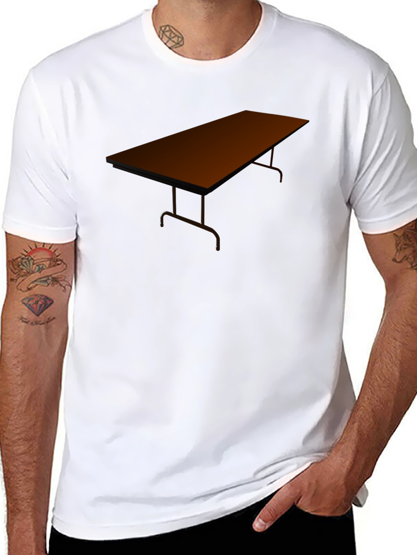 Novelty Table Graphic Tee - Unique Design