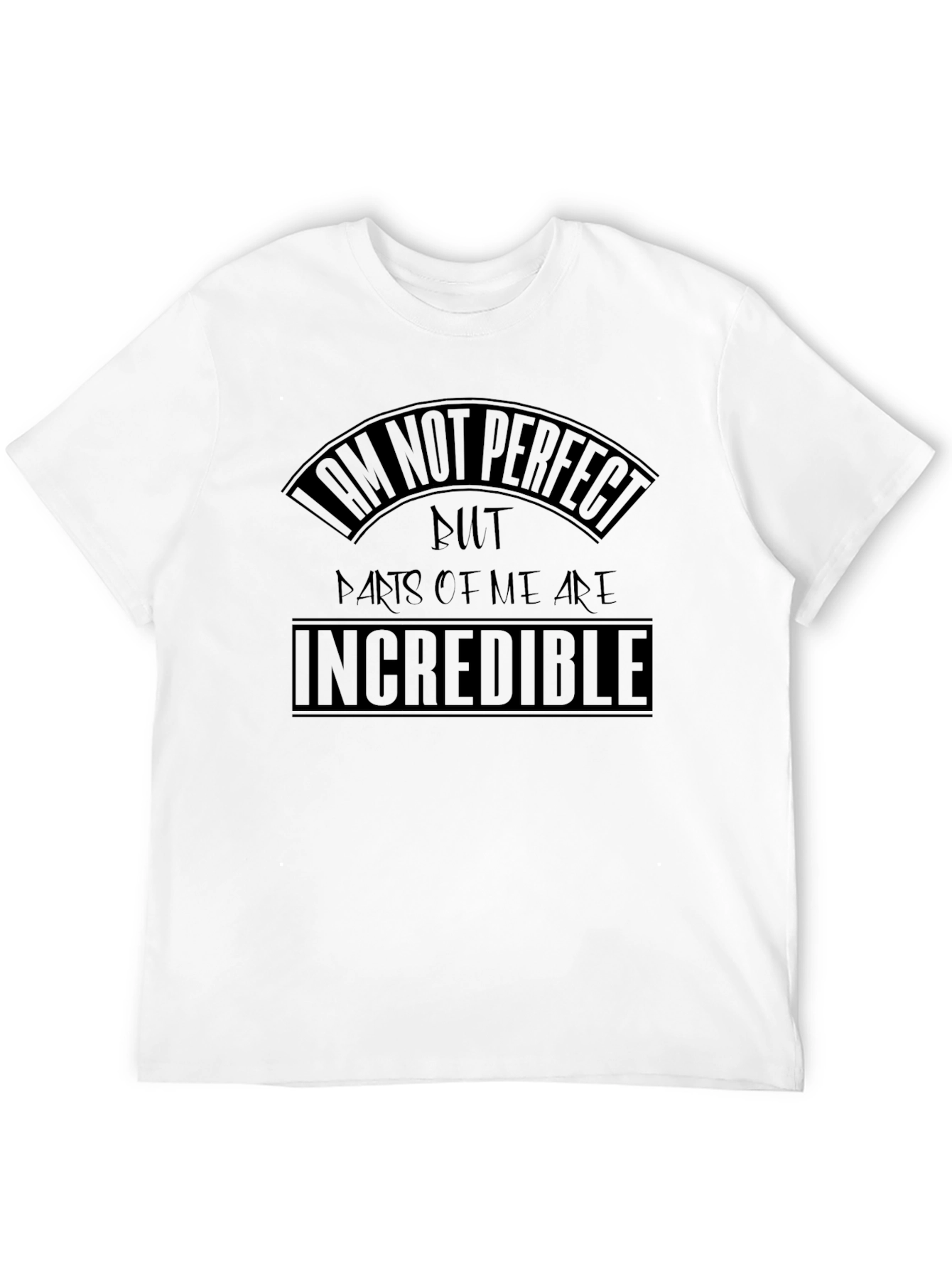 I am Not Perfect Mens Black T-Shirt