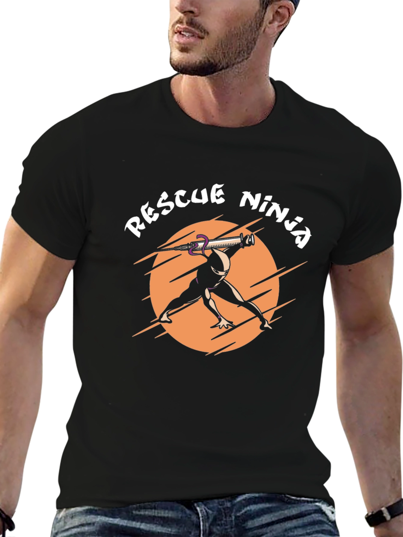 Rescue Ninja Graphic Tee - Black