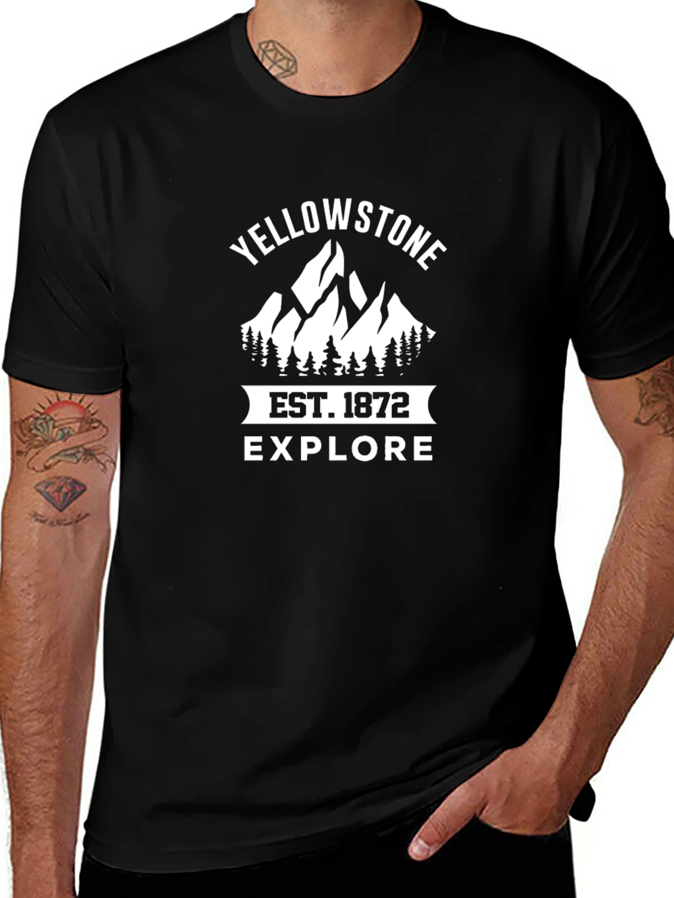 Yellowstone Est. 1872 Explore Black T-Shirt