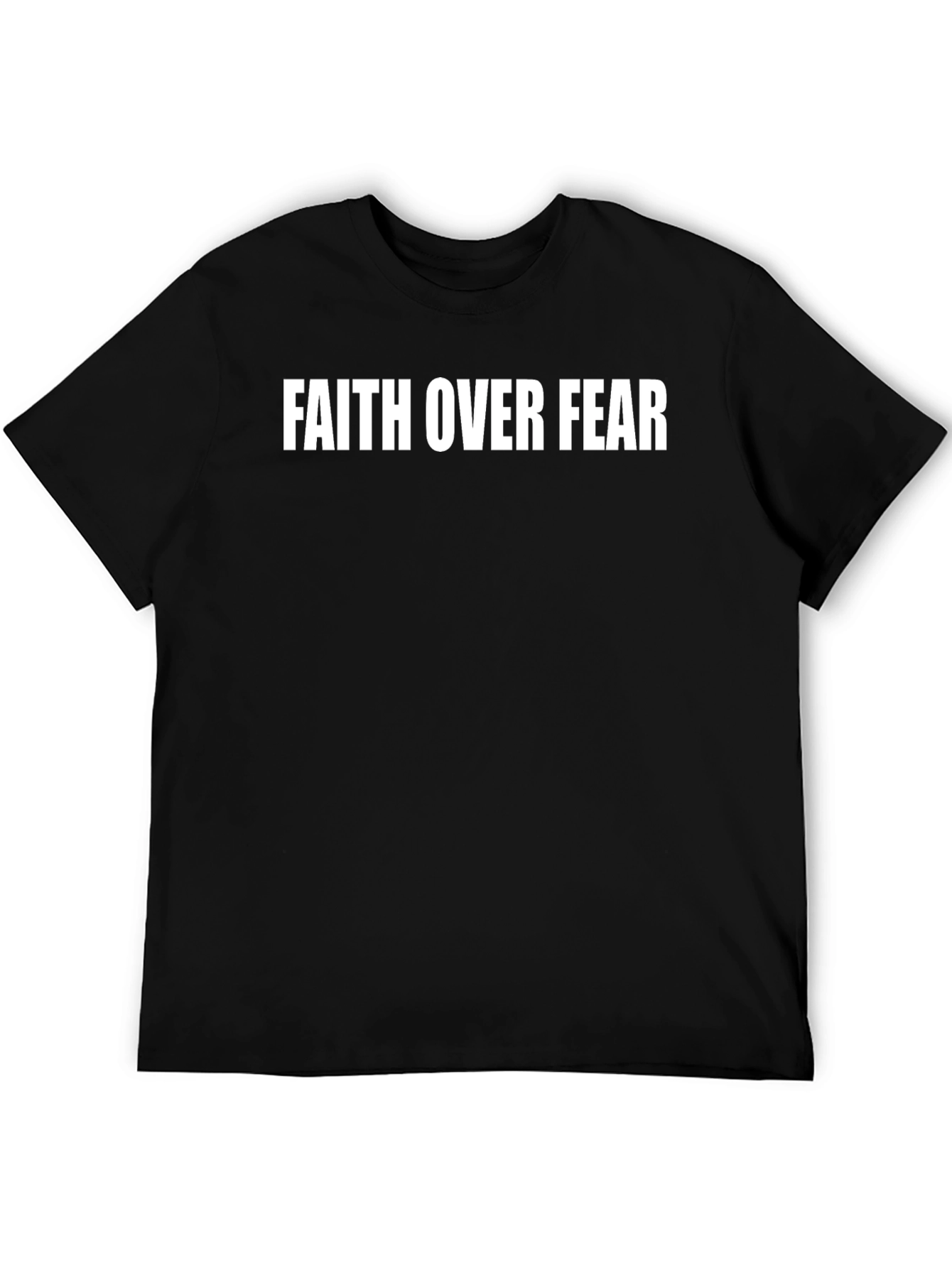 Faith Over Fear Graphic T-Shirt - Black