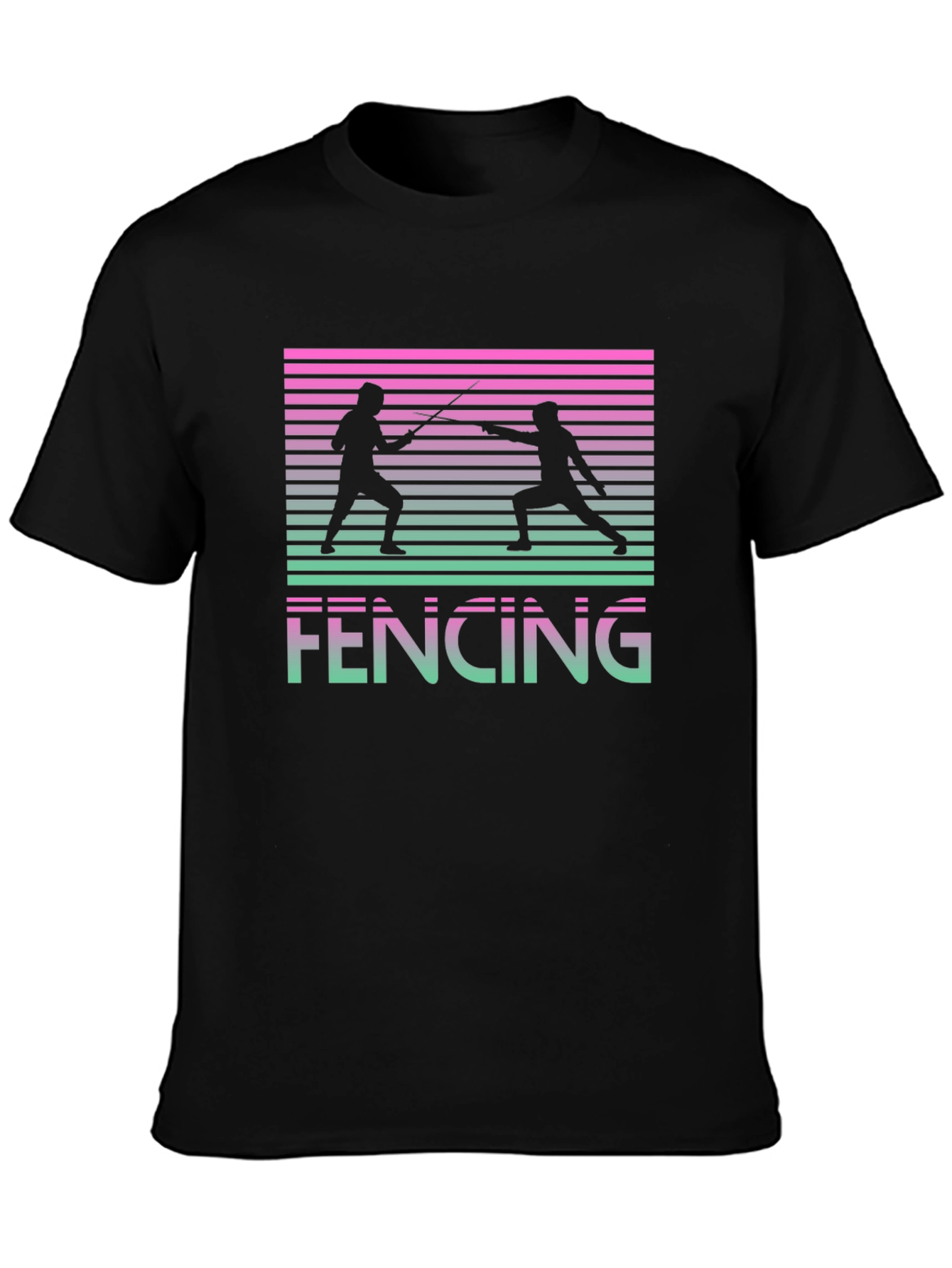 Retro Fencing Graphic T-Shirt