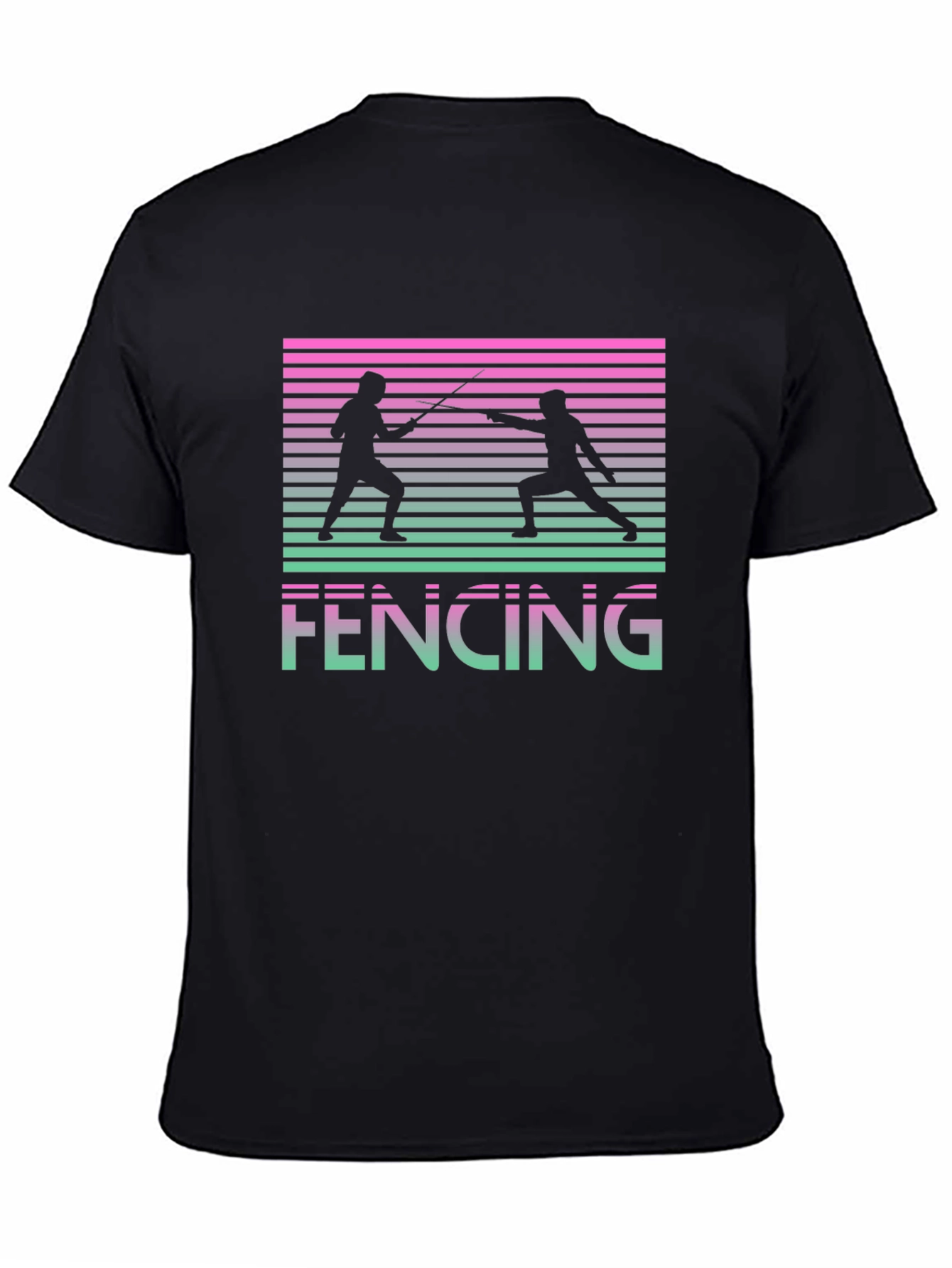 Retro Fencing Graphic T-Shirt