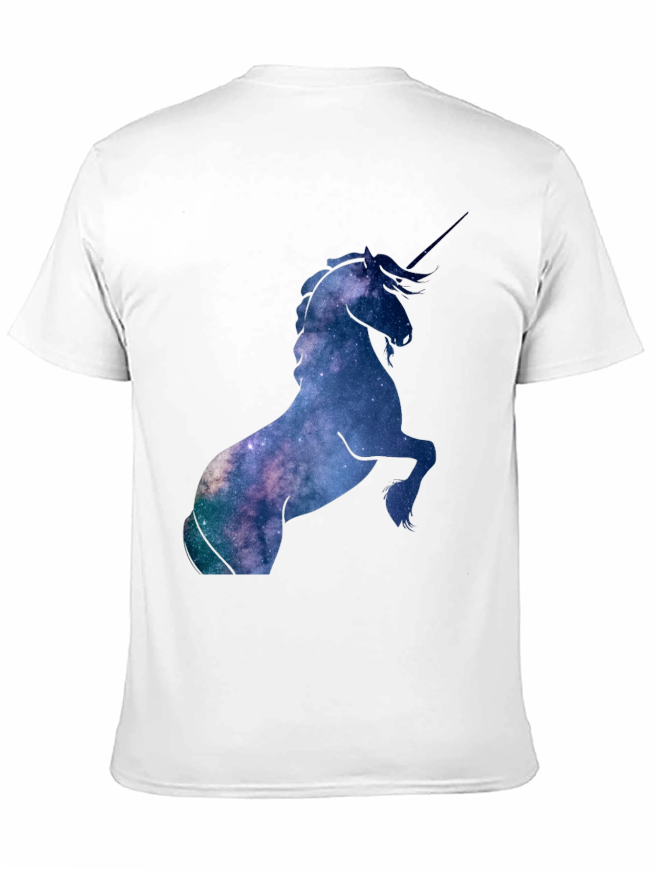 Unicorn Galaxy Print Black T-Shirt