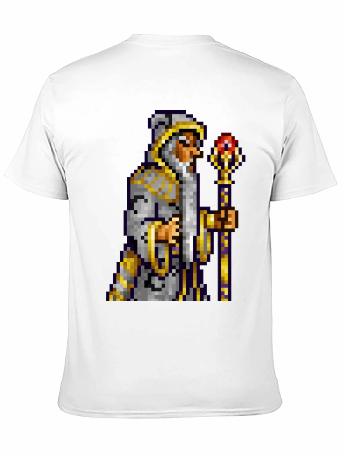 Retro 8-Bit Wizard T-Shirt - Classic Gaming Tee