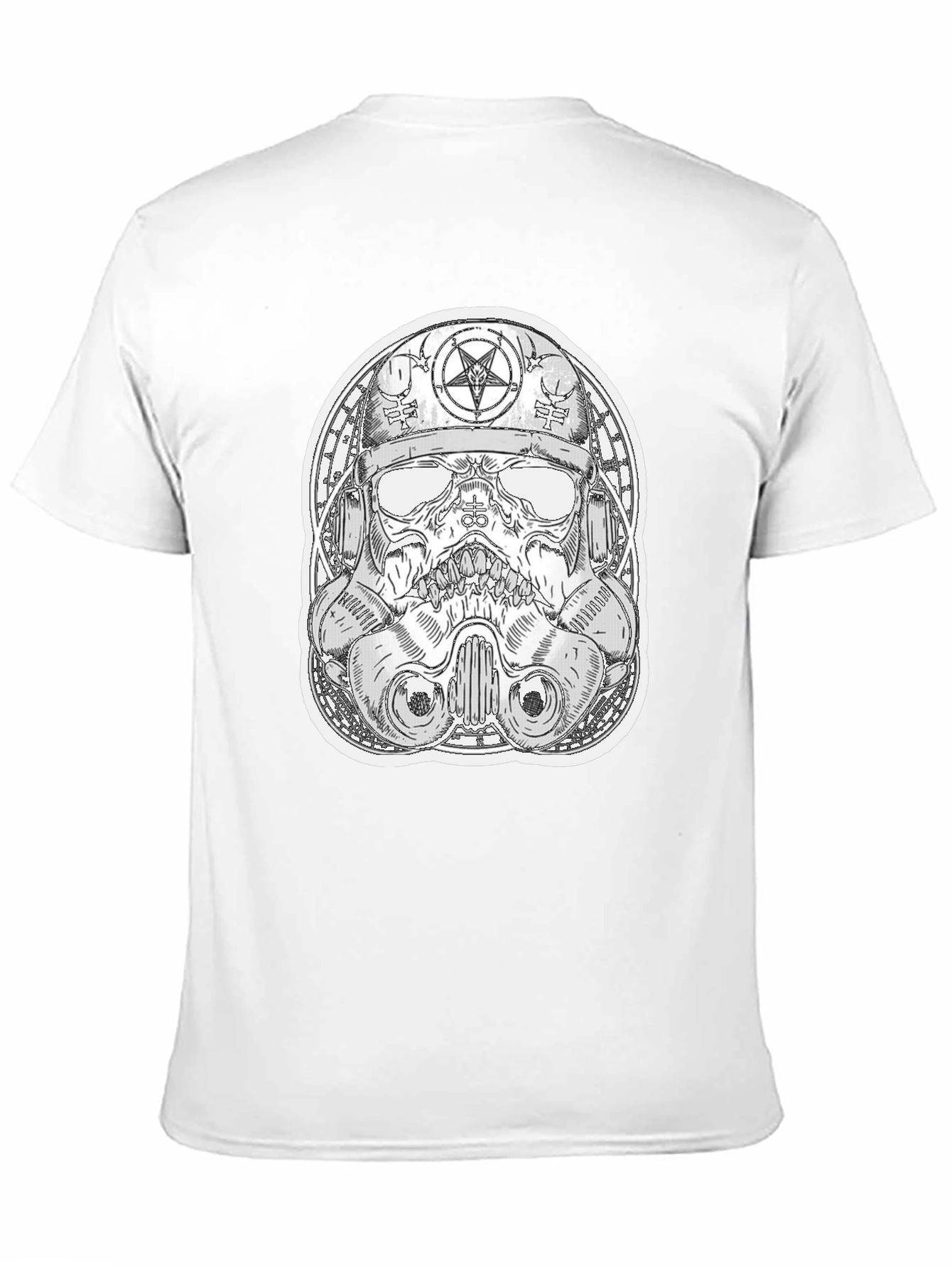 Skull Trooper Graphic Tee - Black Cotton T-Shirt