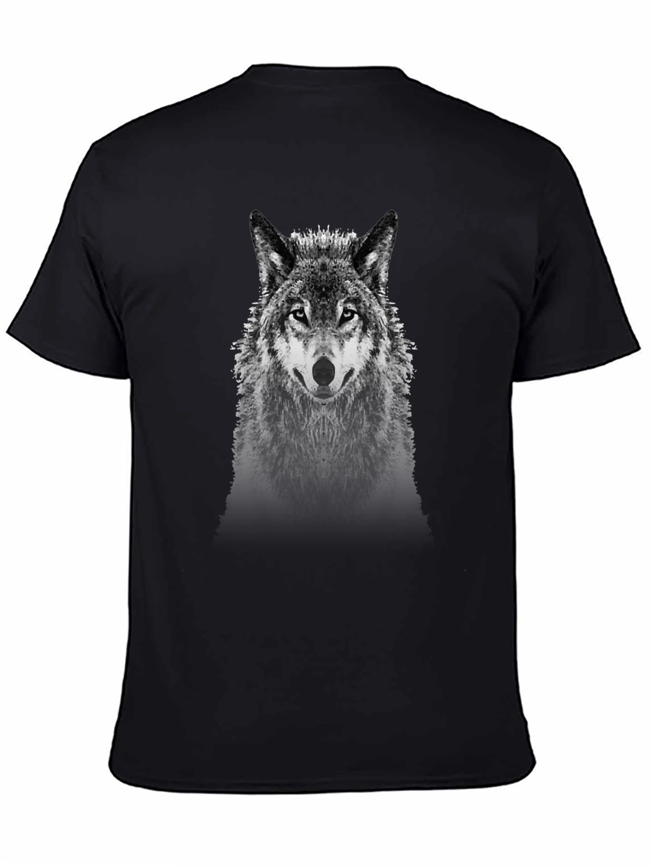 Wolf Graphic Tee - Black Cotton Blend