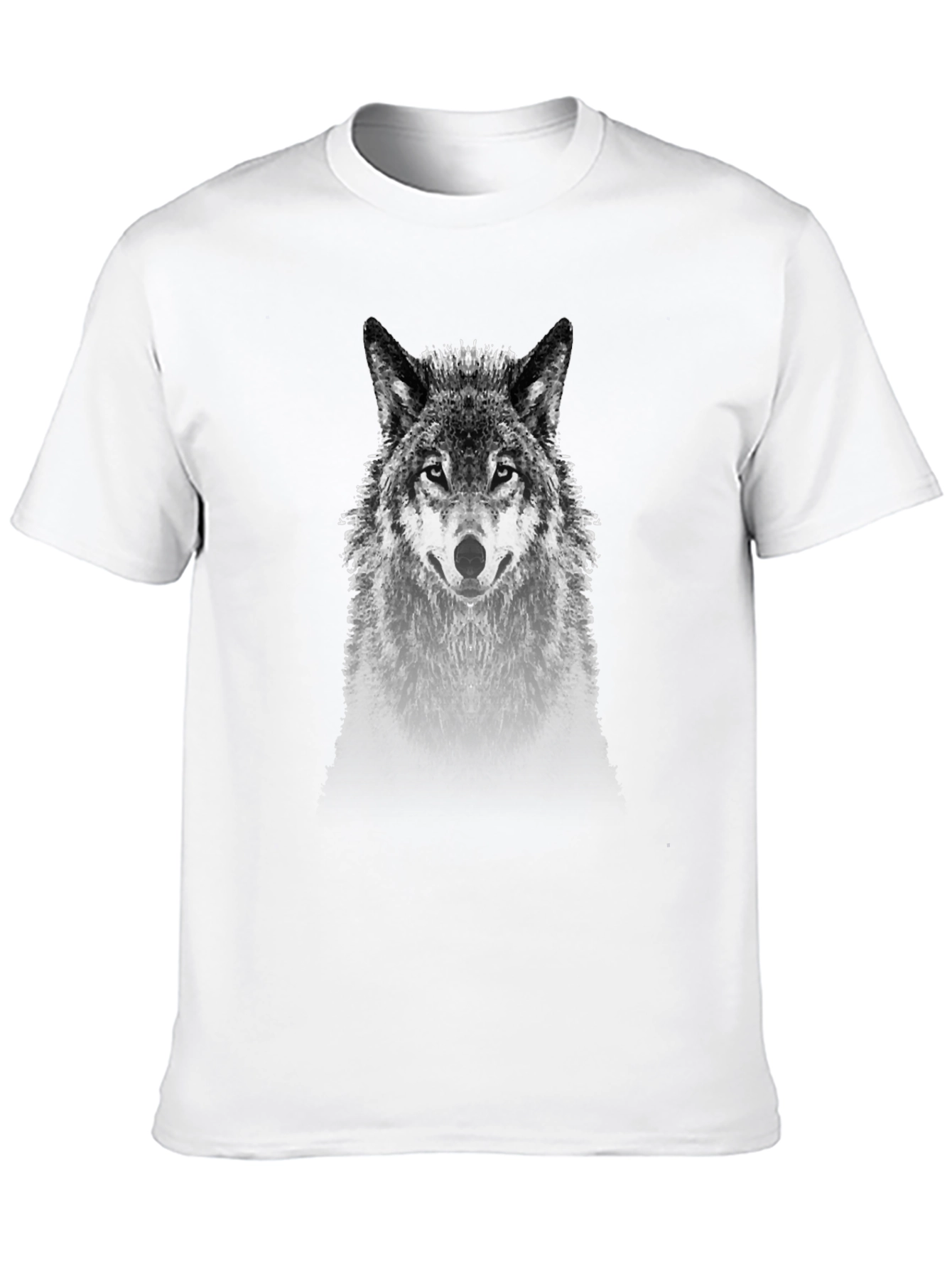 Wolf Graphic Tee - Black Cotton Blend