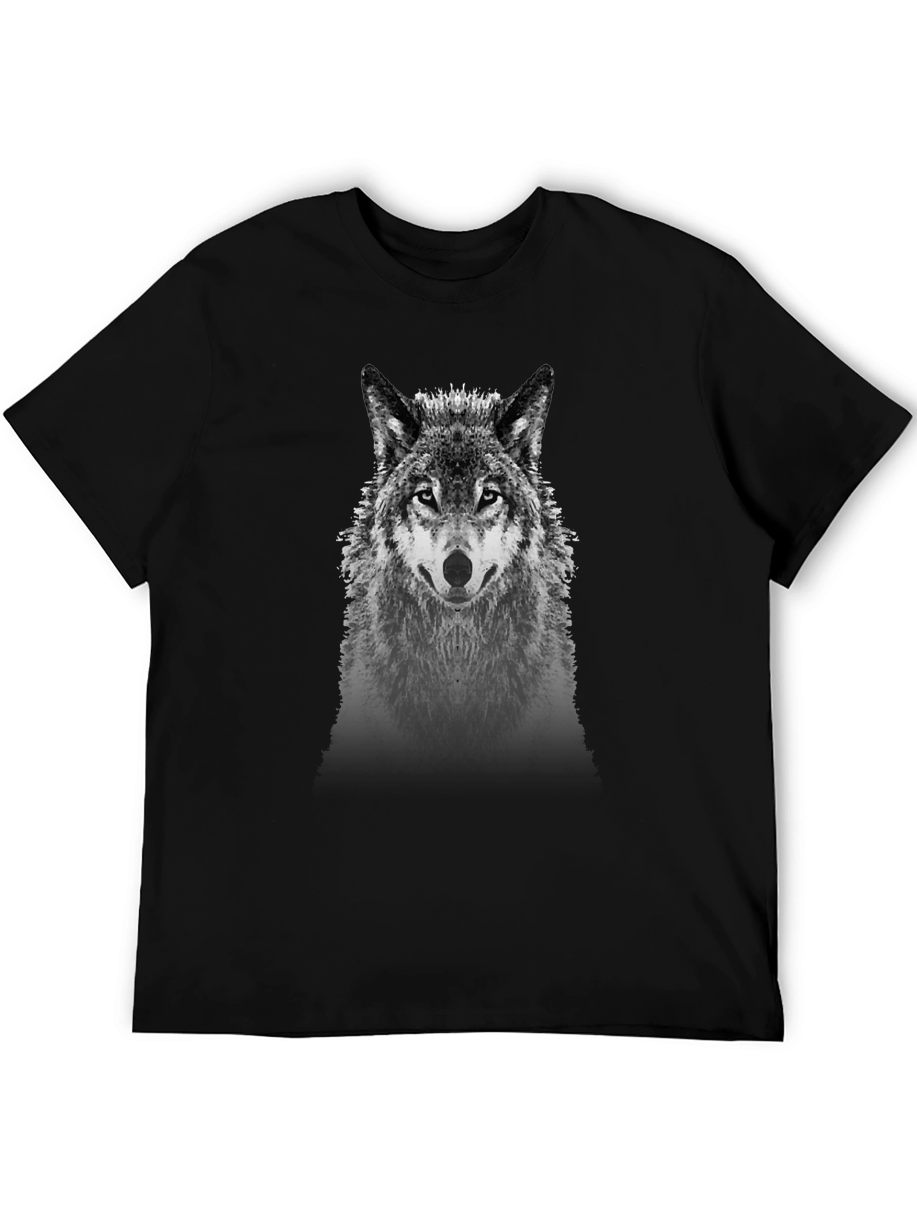 Wolf Graphic Tee - Black Cotton Blend