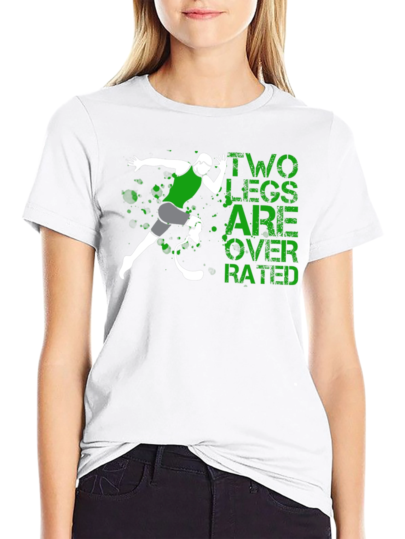 Two Legs Overrated Graphic T-Shirt