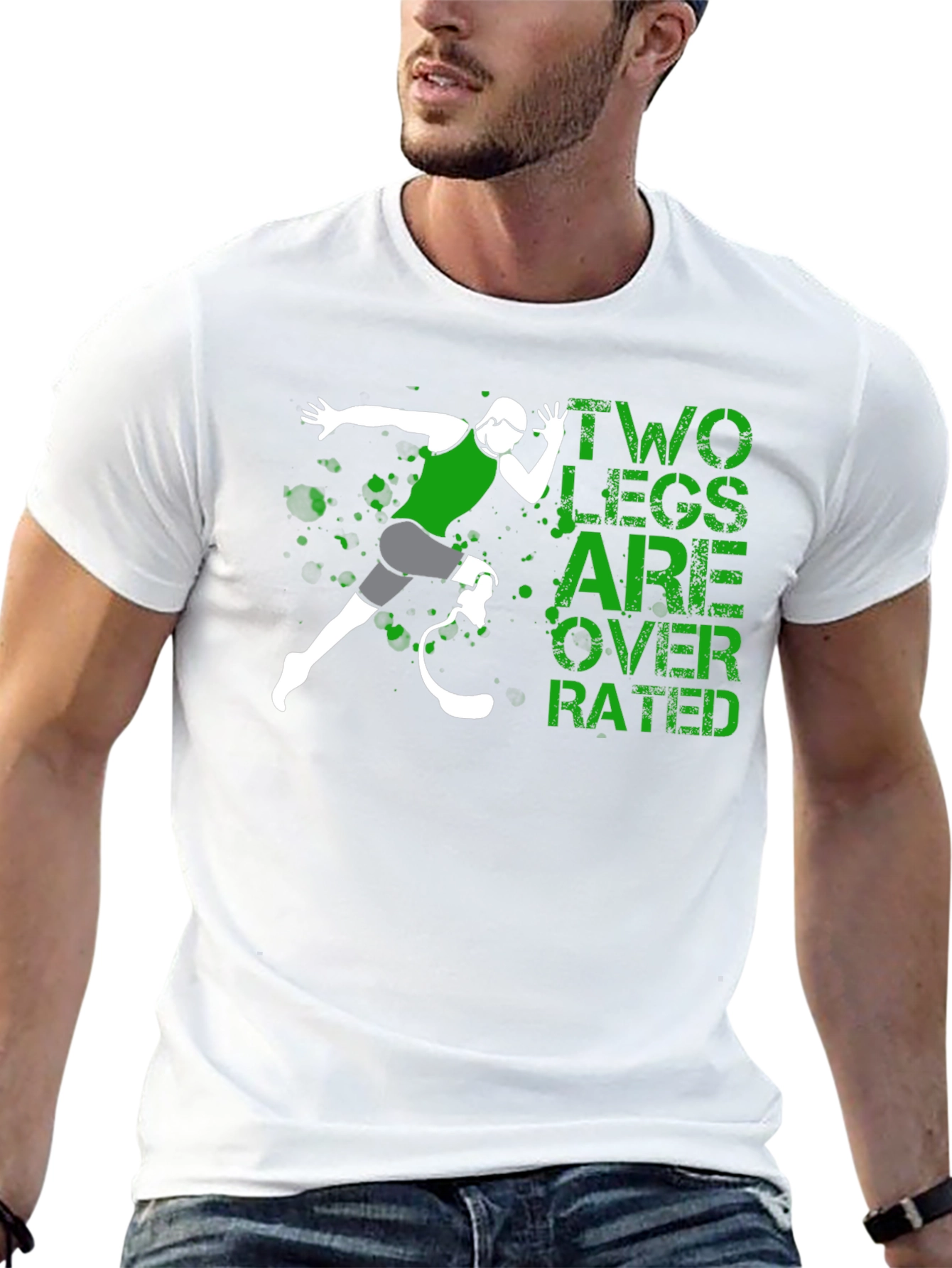 Two Legs Overrated Graphic T-Shirt
