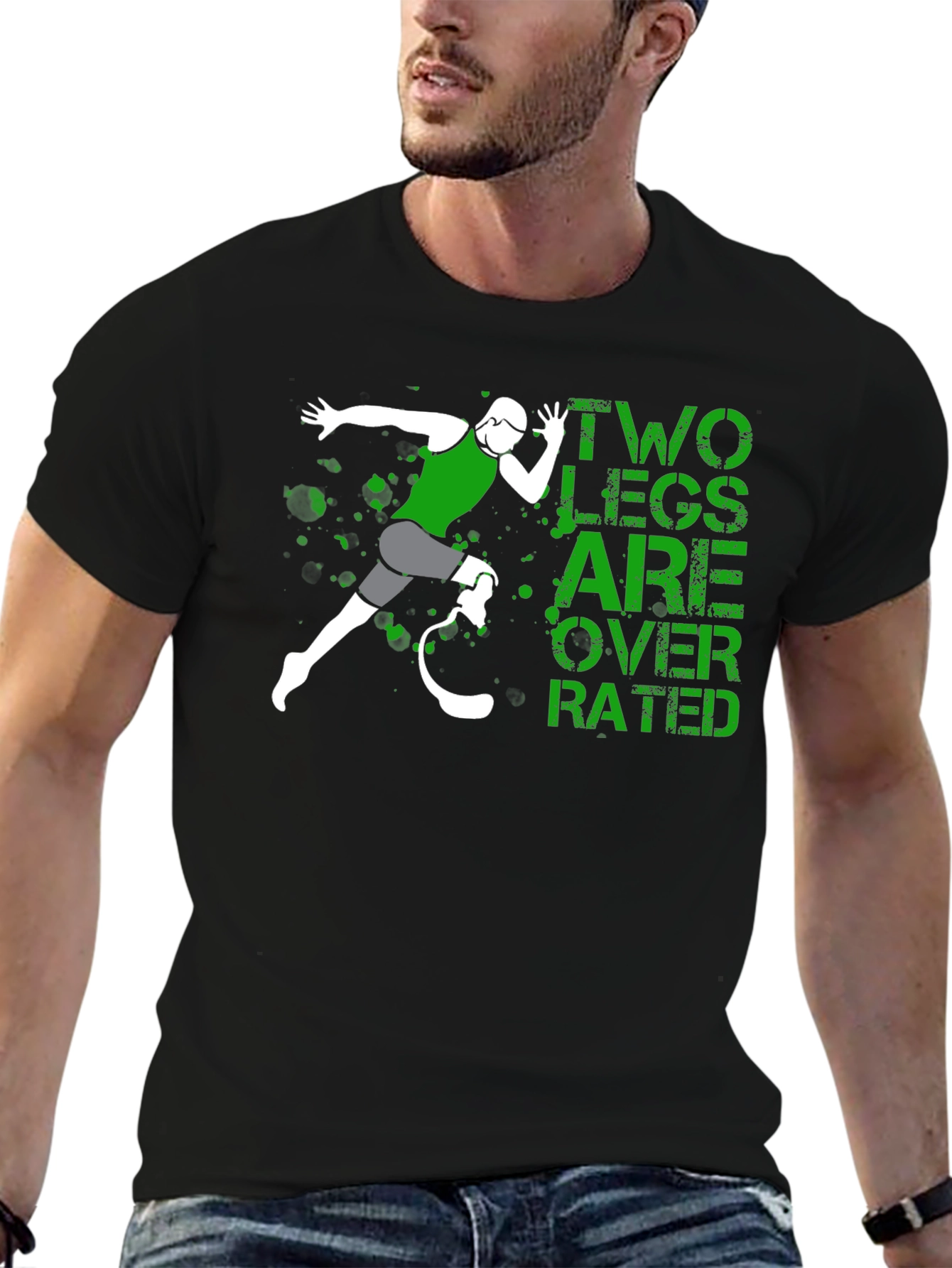 Two Legs Overrated Graphic T-Shirt